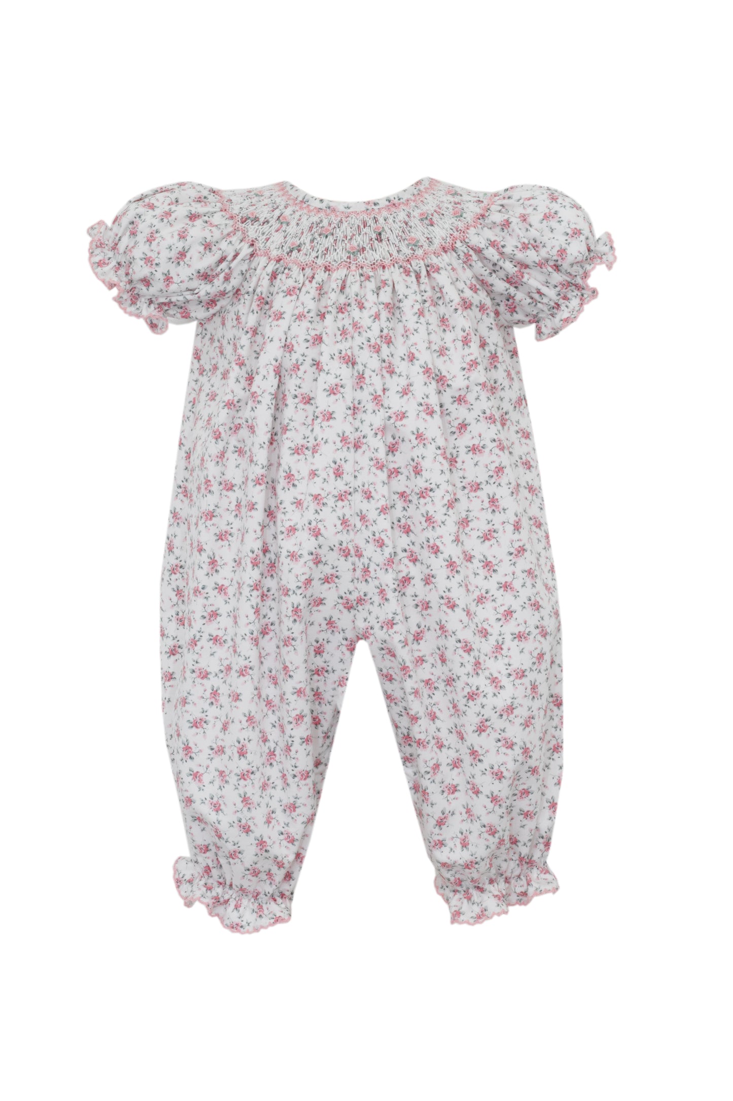 Pink English Garden Floral Long Bishop