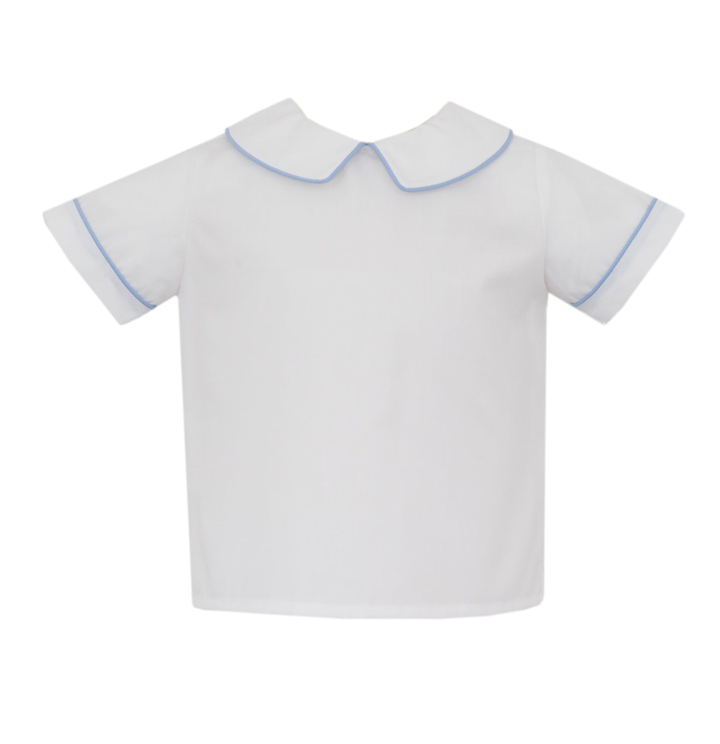 Ryan White Poplin Shirt with Blue Stripe
