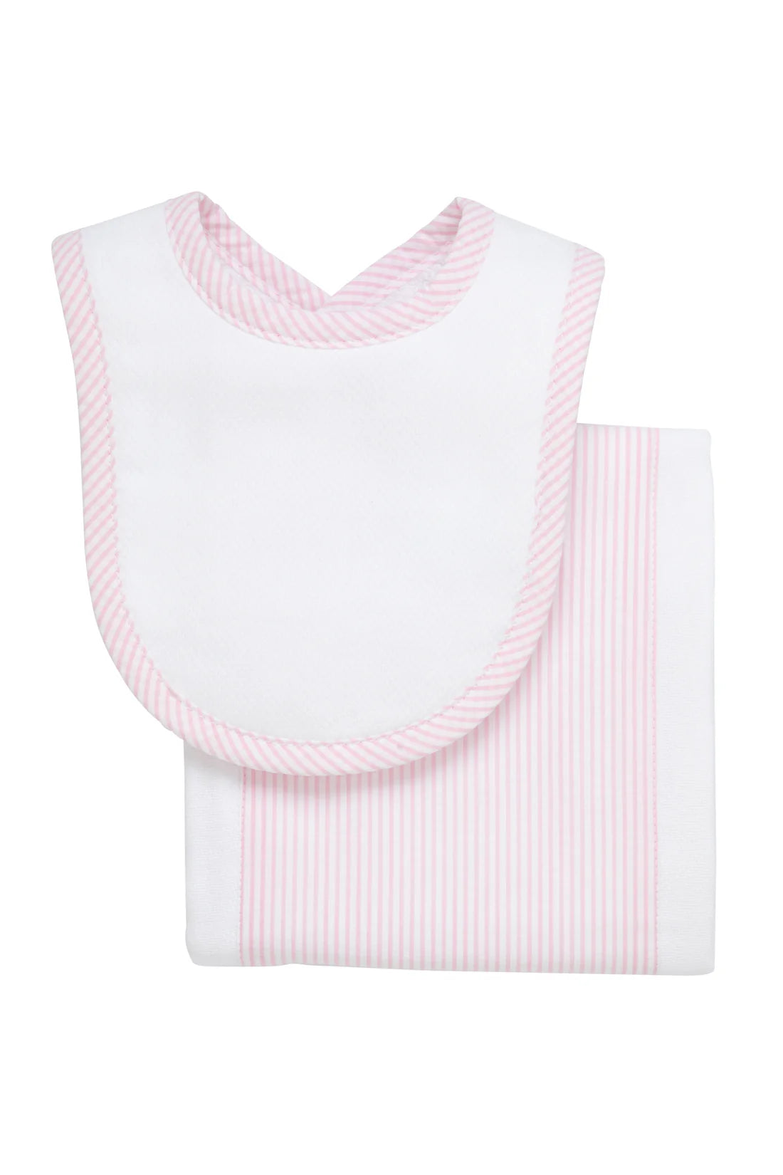Pink Stripe Drooler Bib
