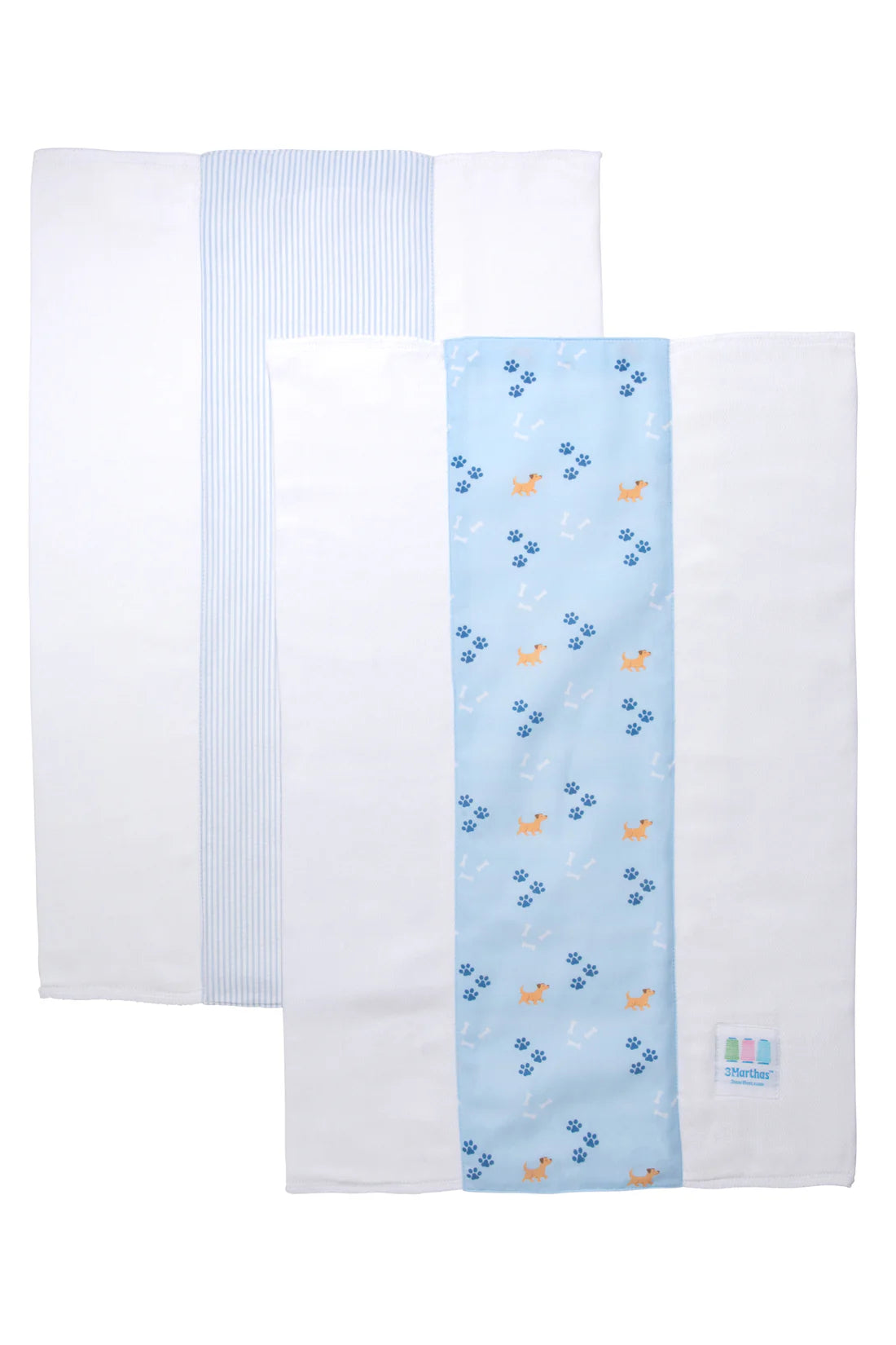 Seersucker Stripe Set of Two Burps