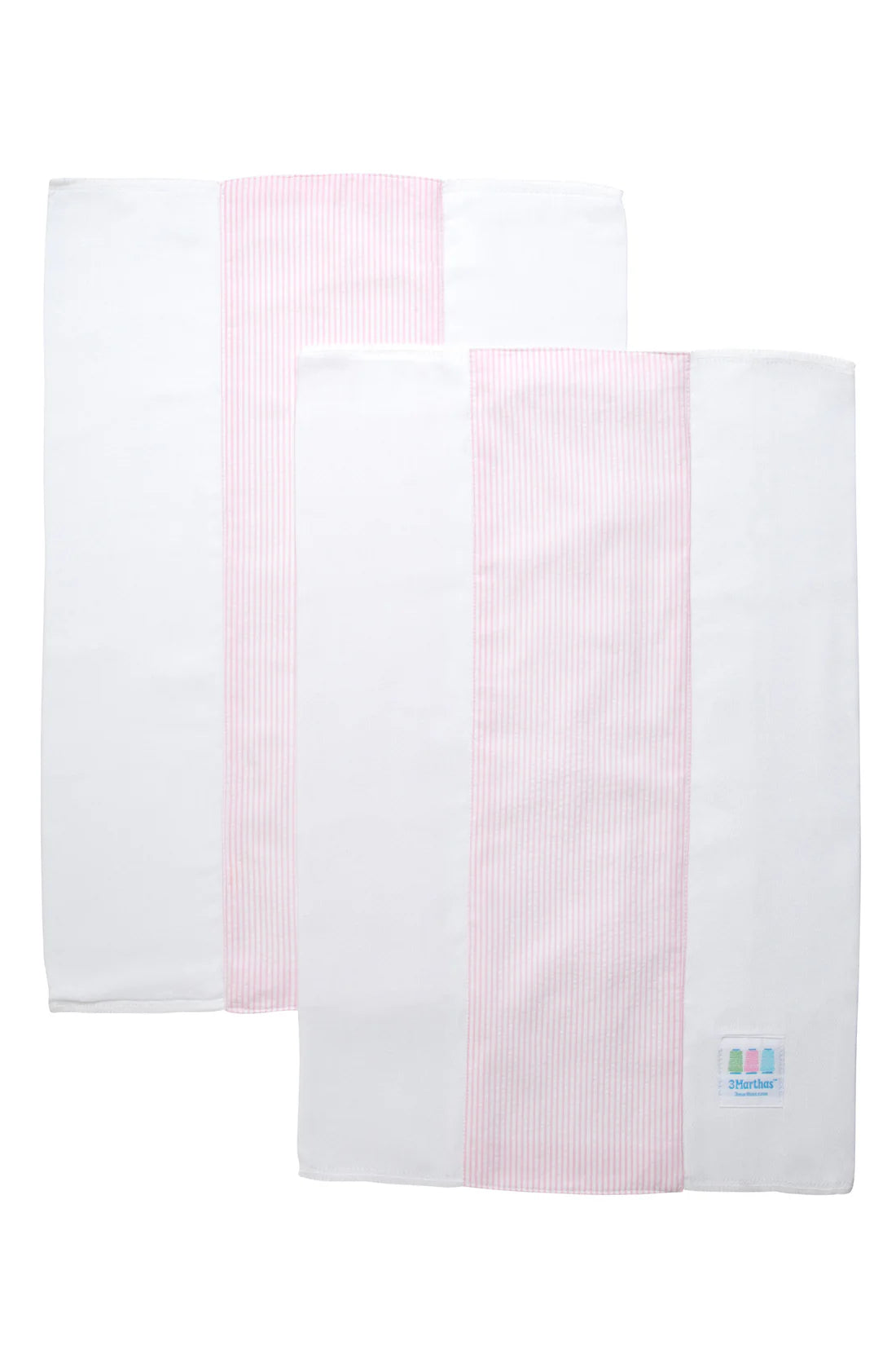 Seersucker Stripe Set of Two Burps