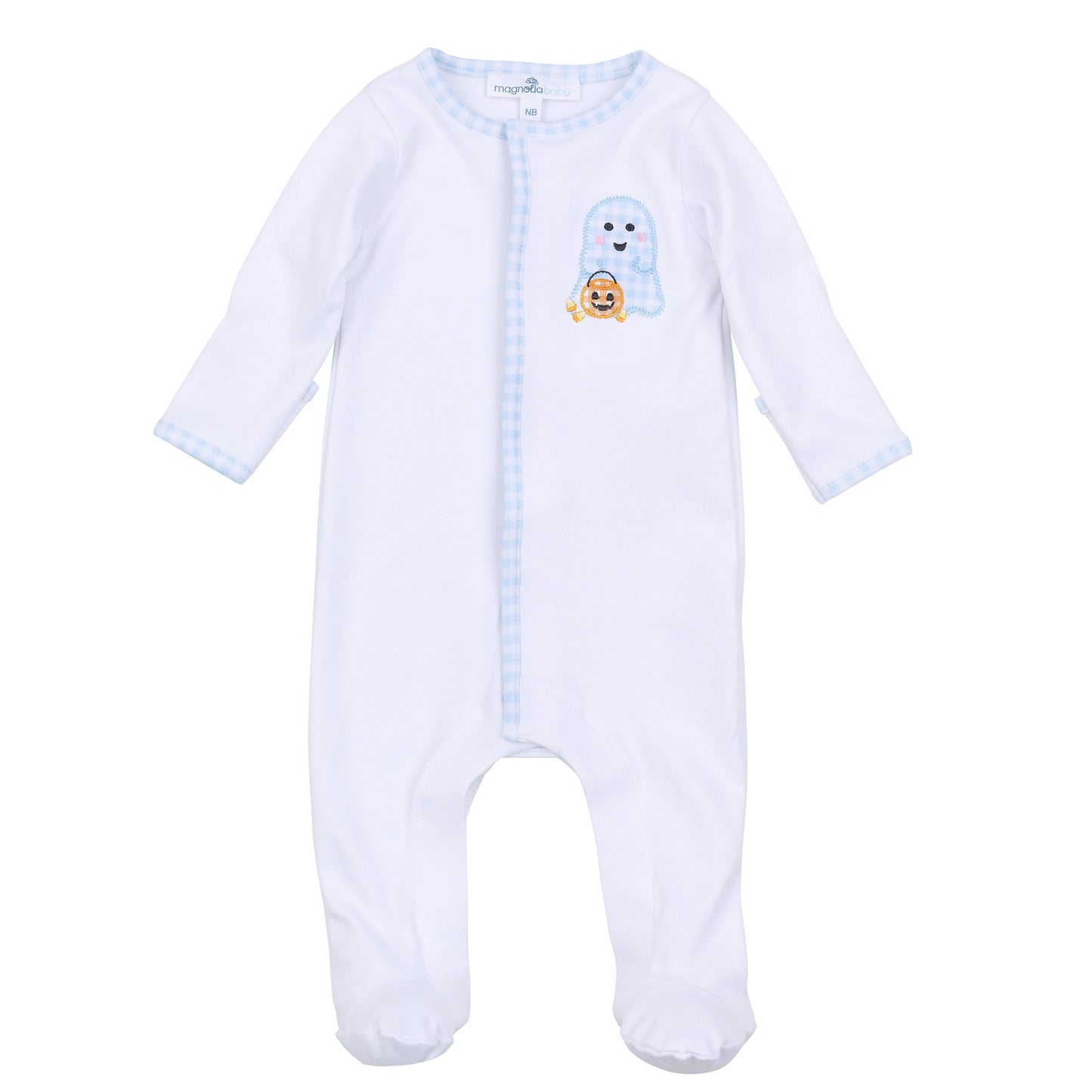 Boo Crew! Applique Footie - Light Blue