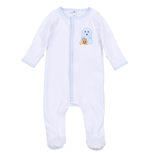 Boo Crew! Applique Footie - Light Blue