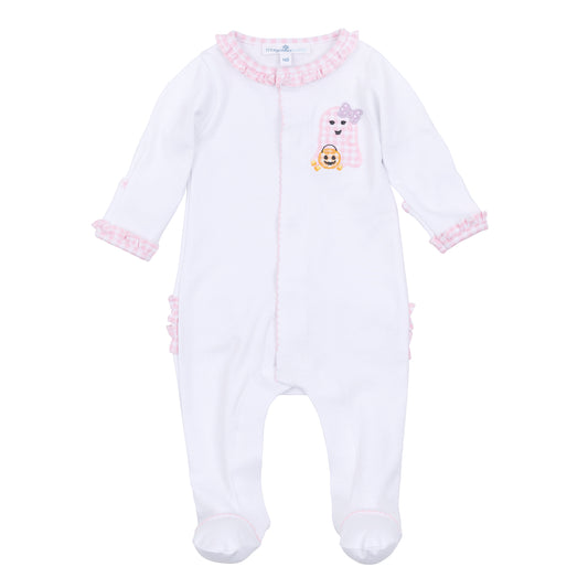 Boo Crew! Applique Ruffle Footie - Pink