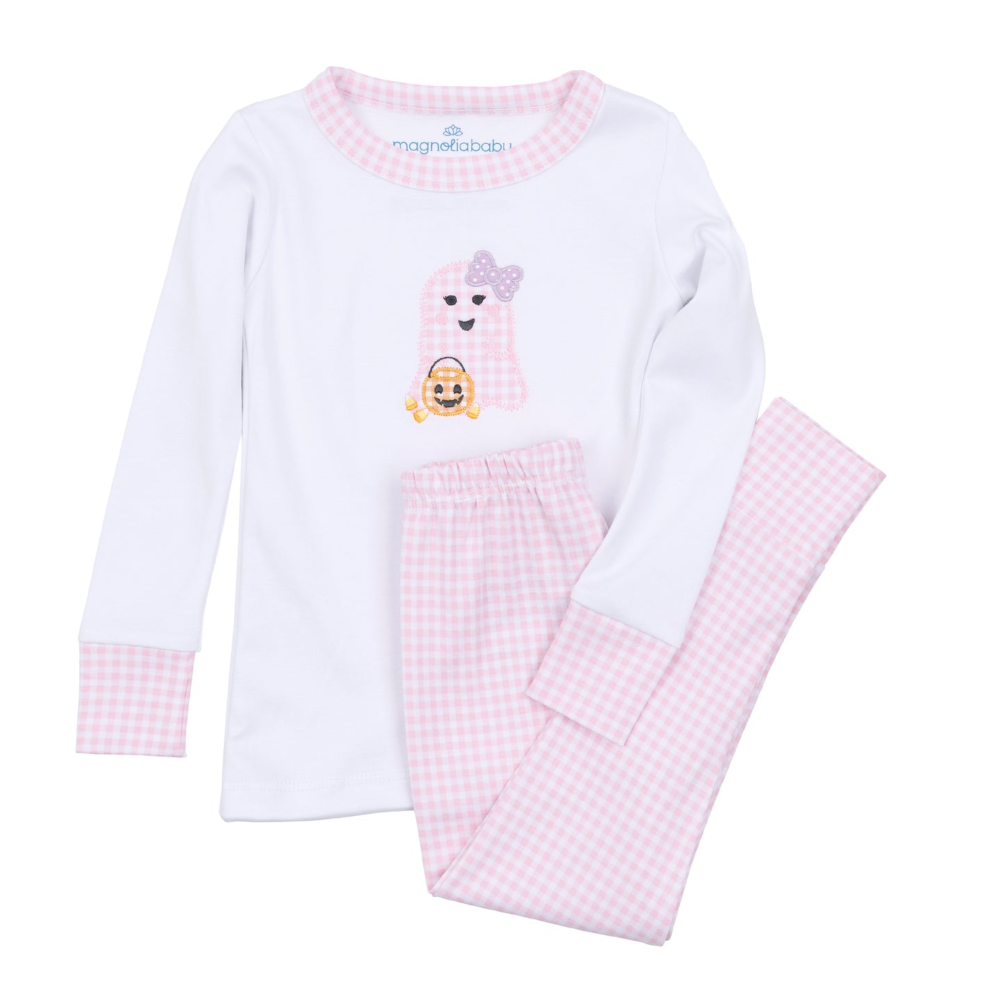 Boo Crew! Applique Long Pajamas - Pink