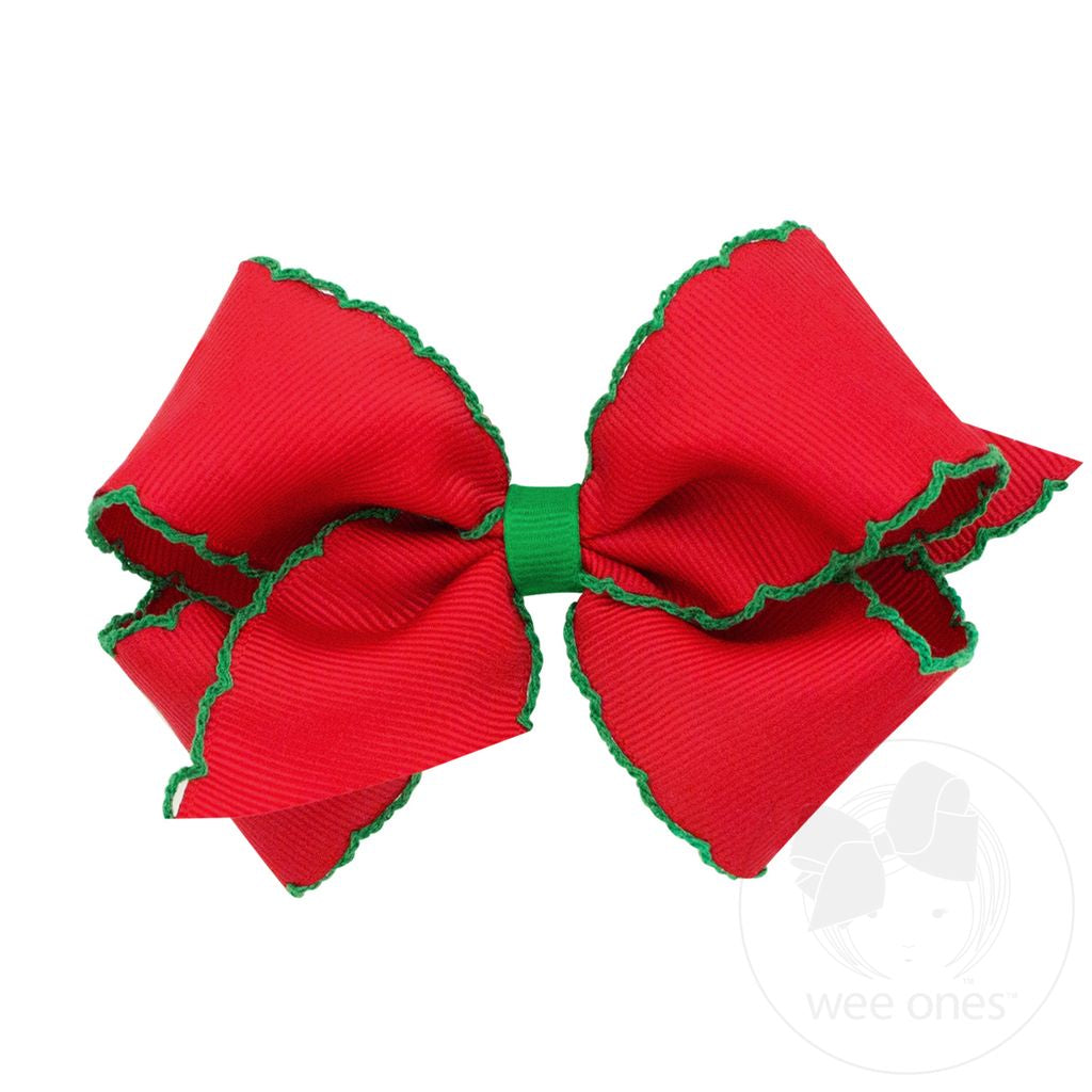 Medium Moonstitch Grosgrain Bow