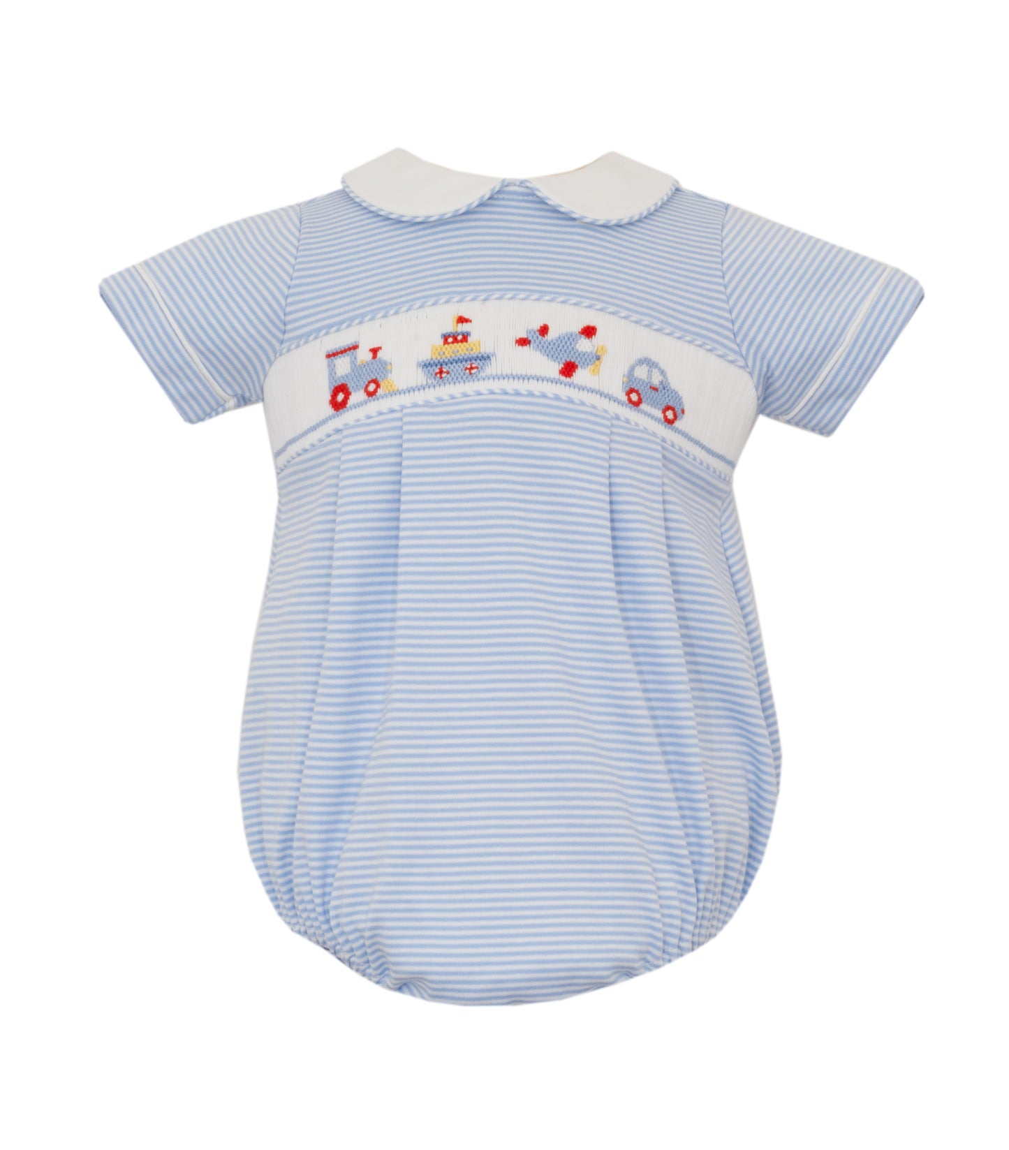 TRANSPORTATION - Lt Blue Knit Stripe Bubble