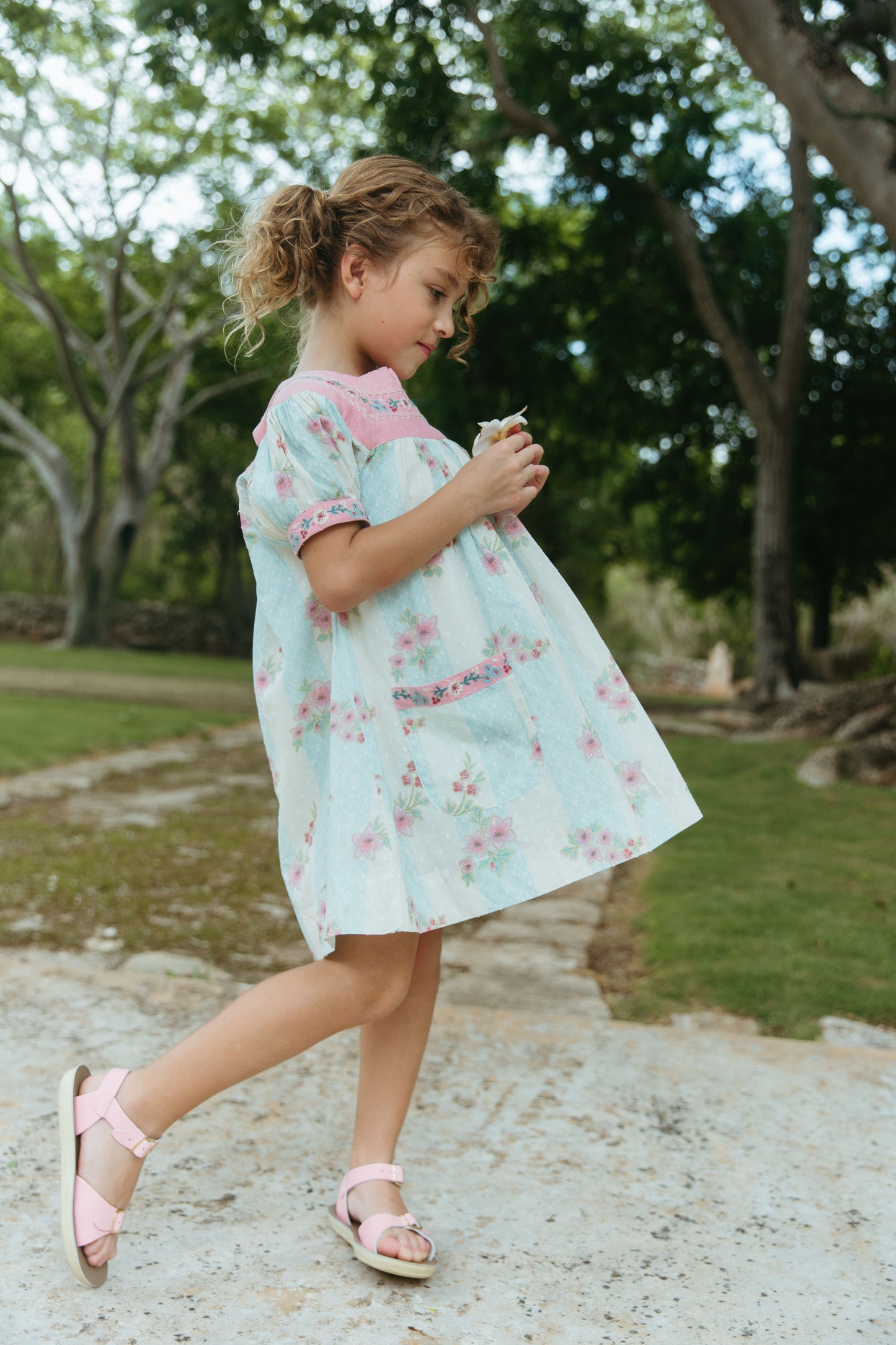 Adelle Minty Stripe Dress