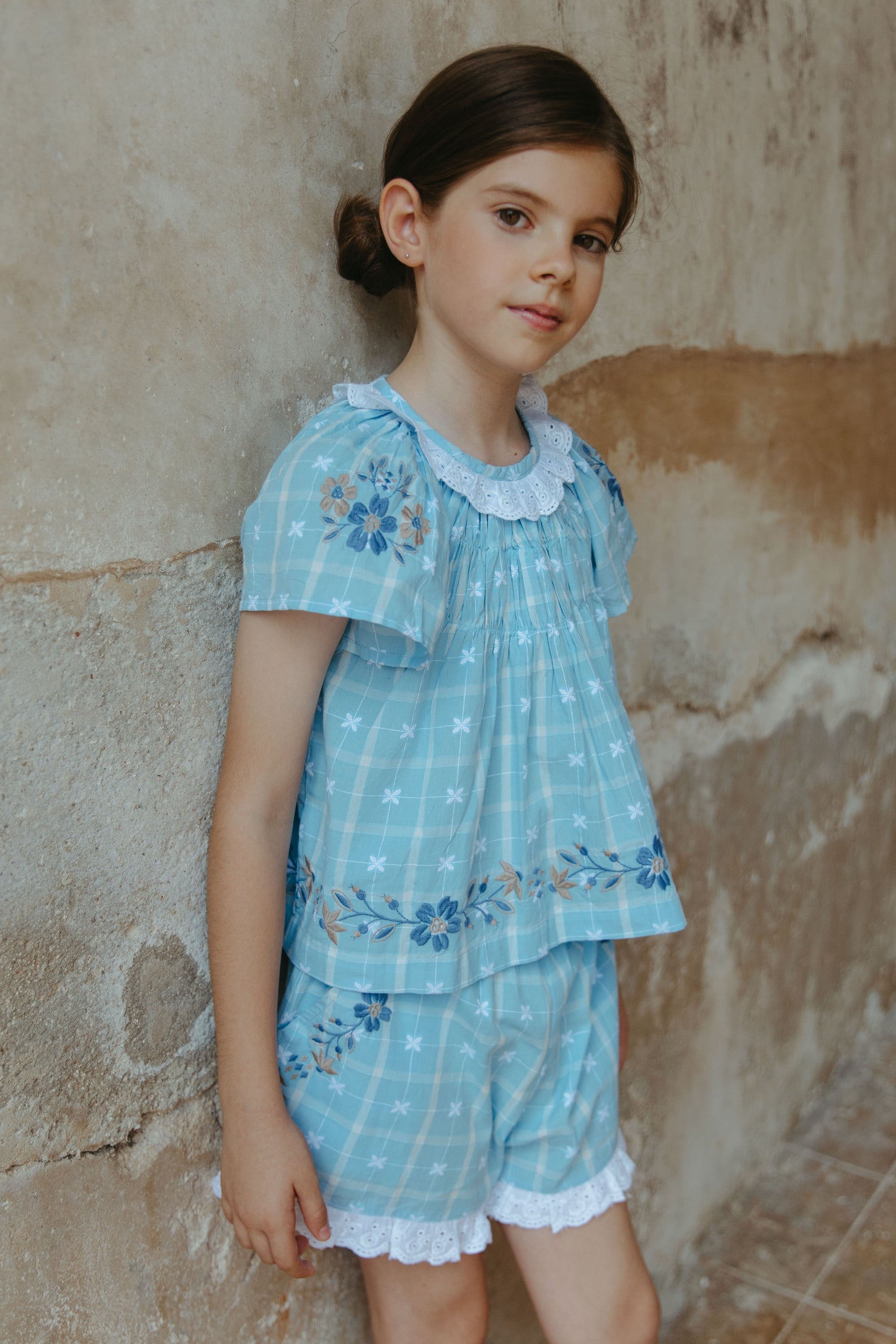 Tulip Vintage Blue Plaid Set