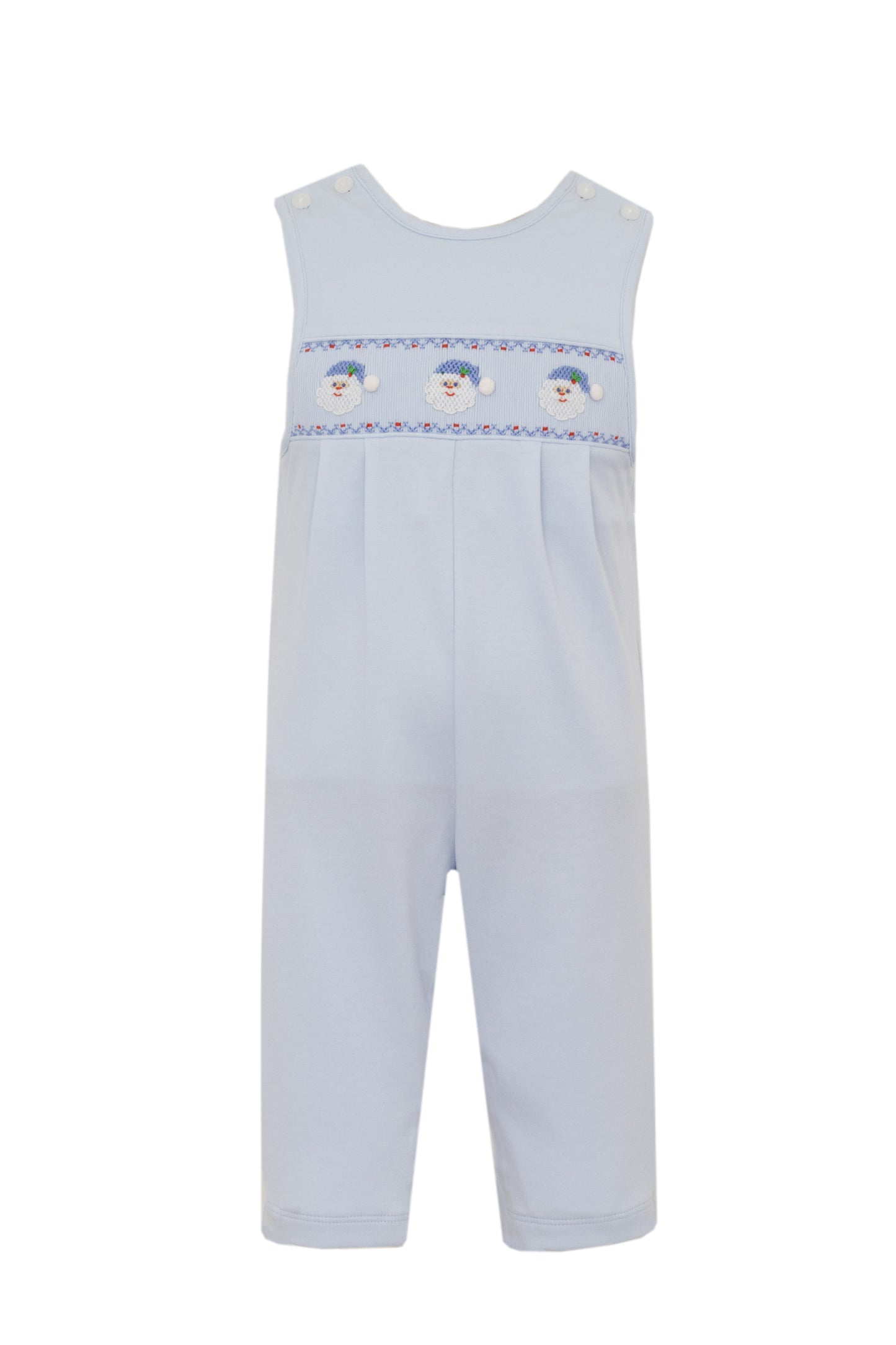 Santa Face Light Blue Knit Jon Jon
