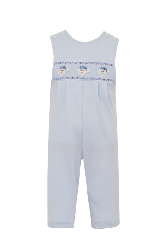 Santa Face Light Blue Knit Jon Jon