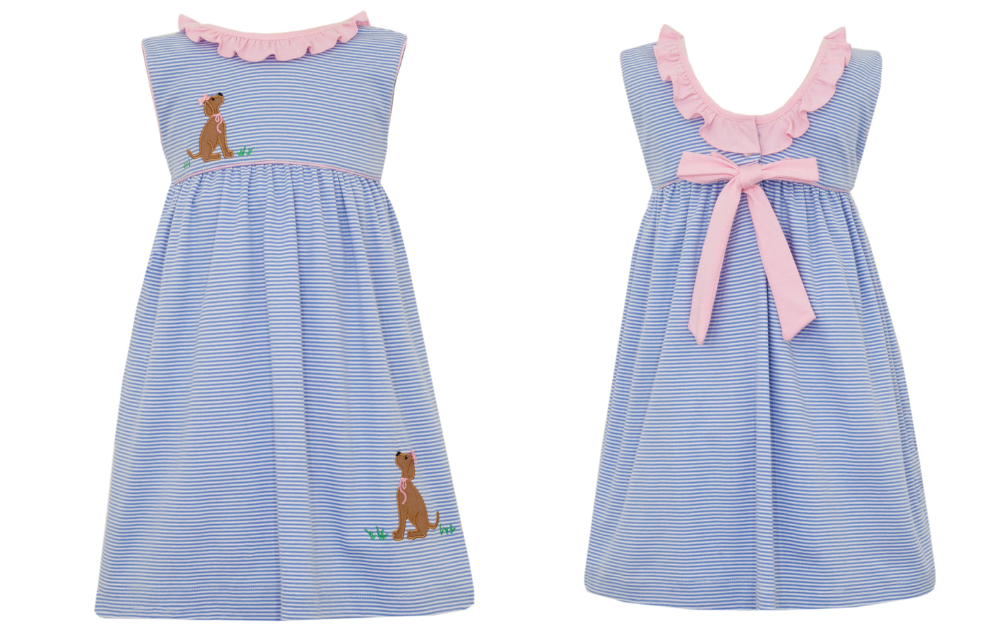 Lab Periwinkle Blue Stripe Knit Dress
