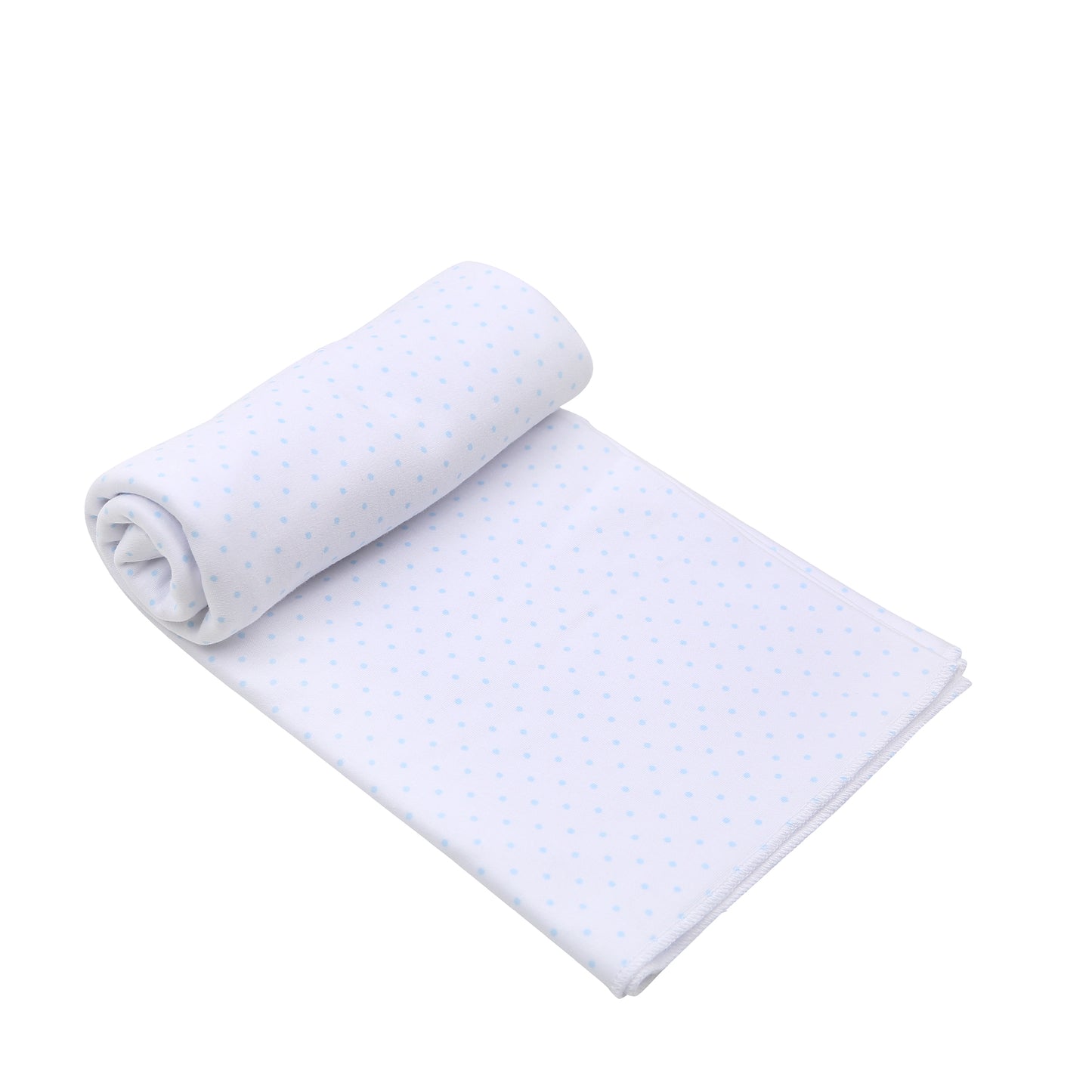 Mini Dots Light Blue Receiving Blanket