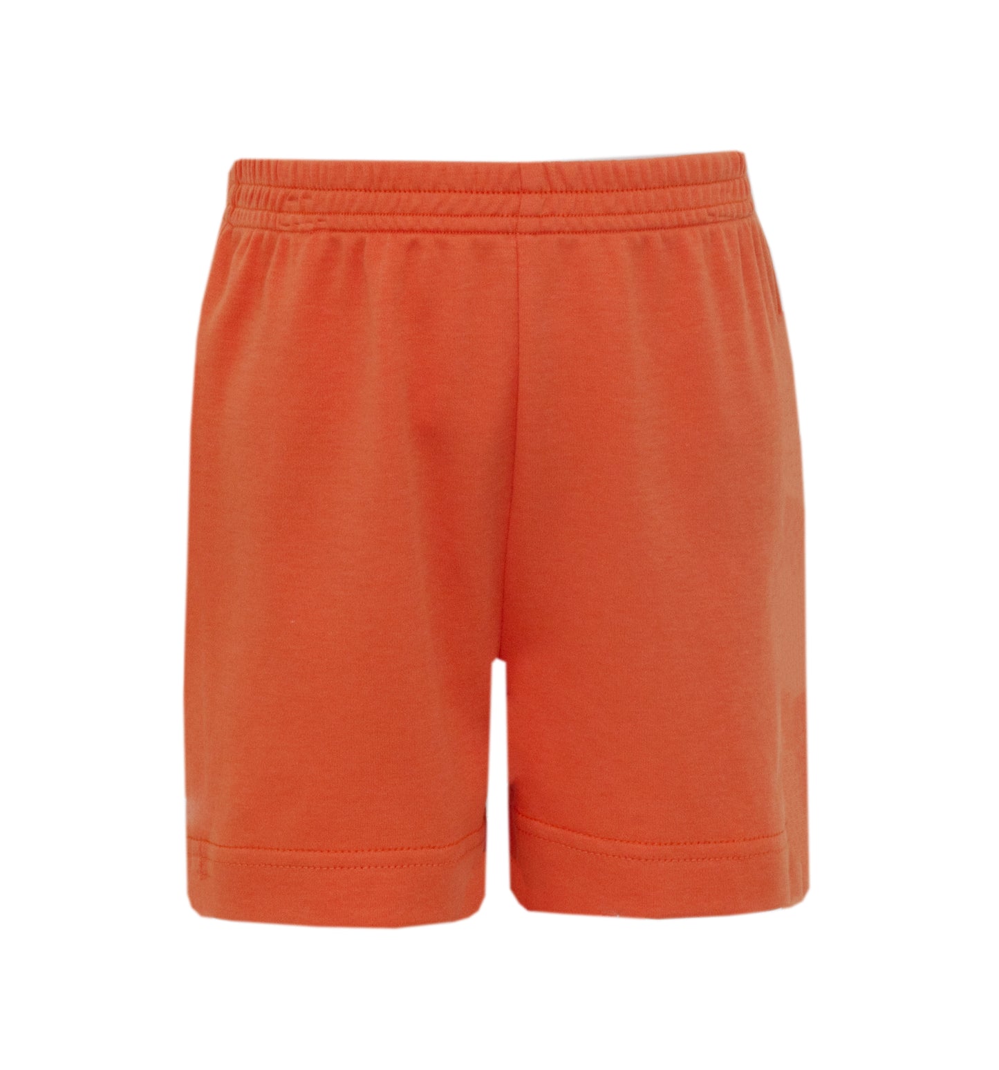 Solid Orange Knit Shorts