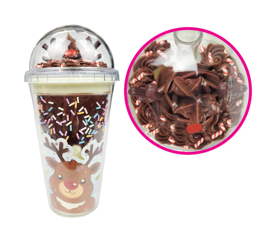 Christmas Tumbler- Red-Nose Reindeer