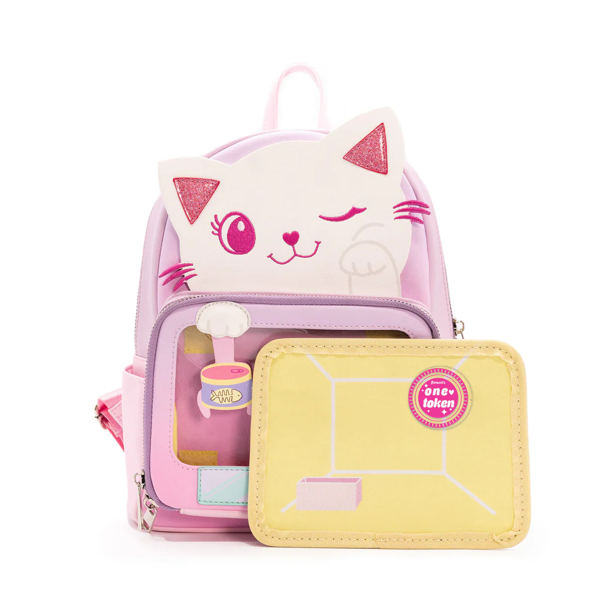Claw Machine Pin Collector Backpack- Winky Kitty