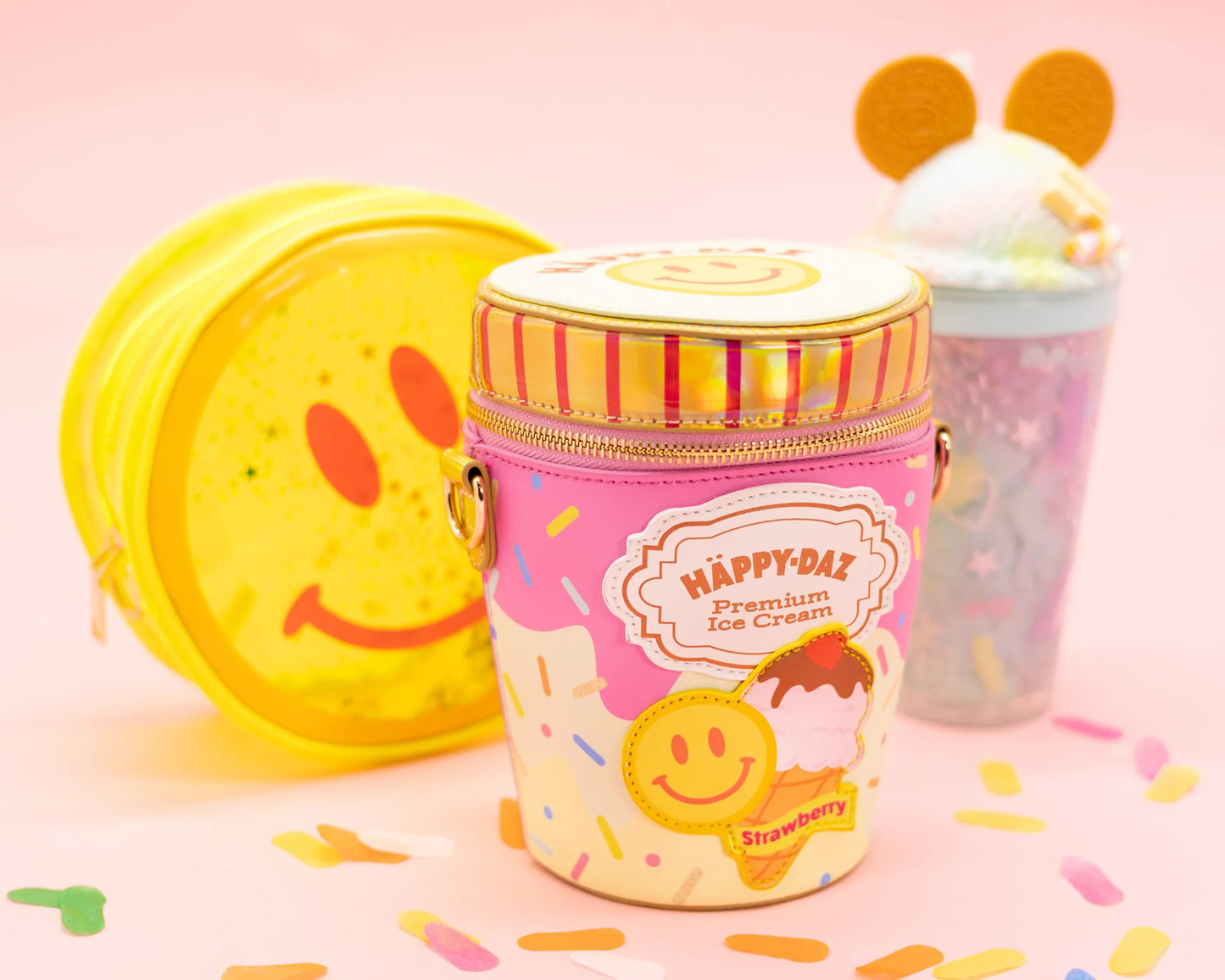 Happy Daz Ice Cream Tub Handbag- Strawberry