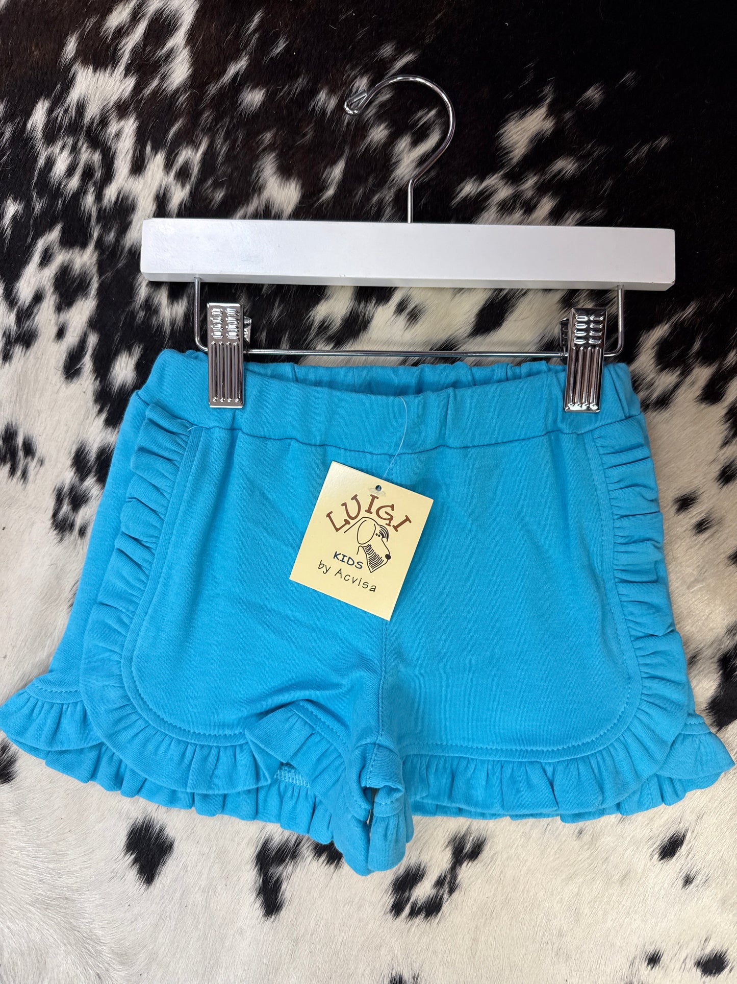 Ruffle Shorts Turquoise
