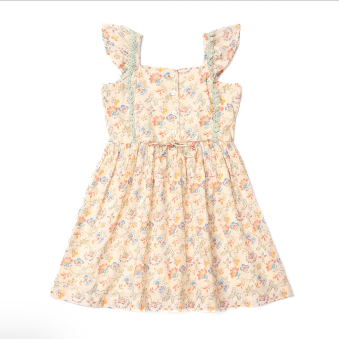 Spring Ditsy Printed Pinafore Dress