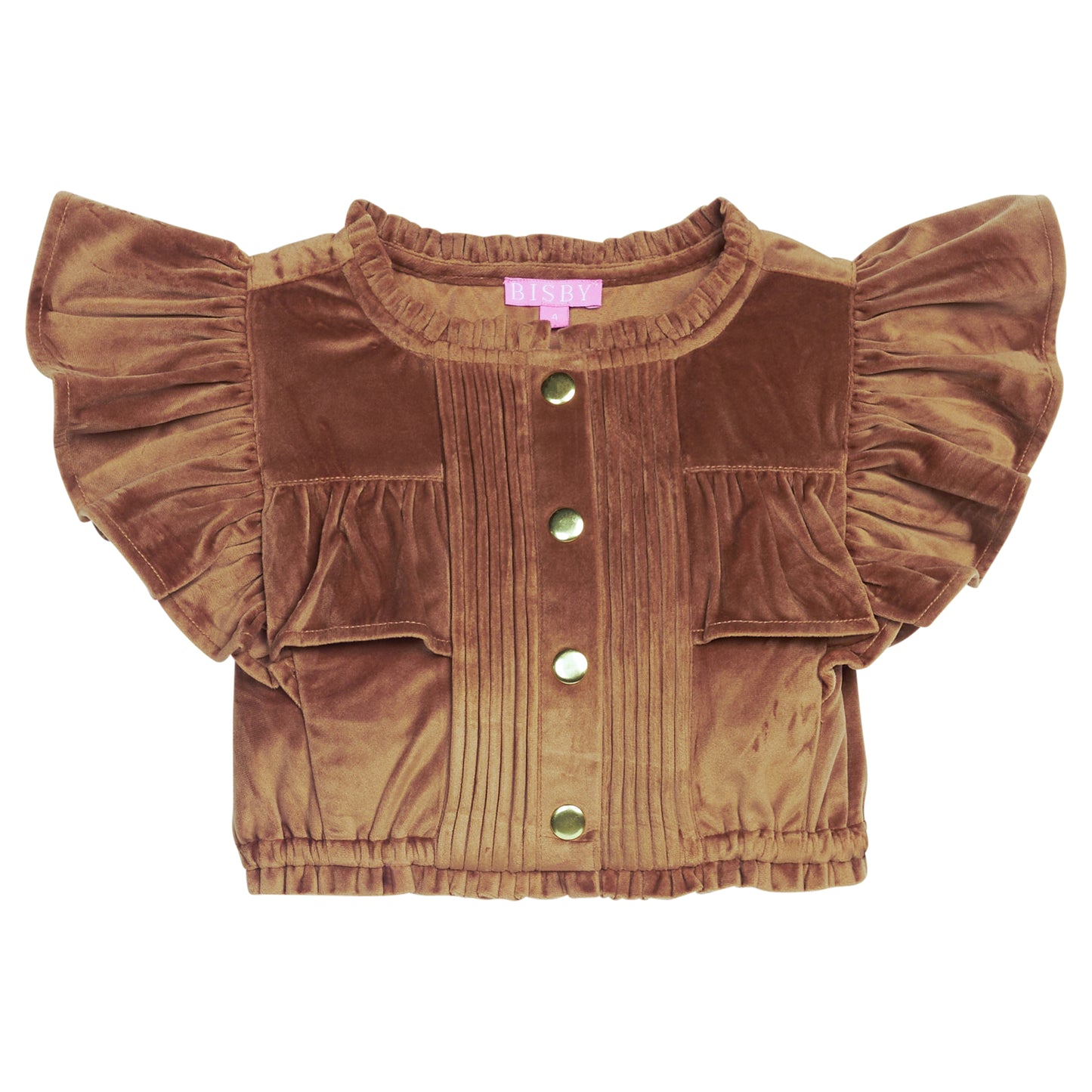 Annie Top Brown Faux Suede