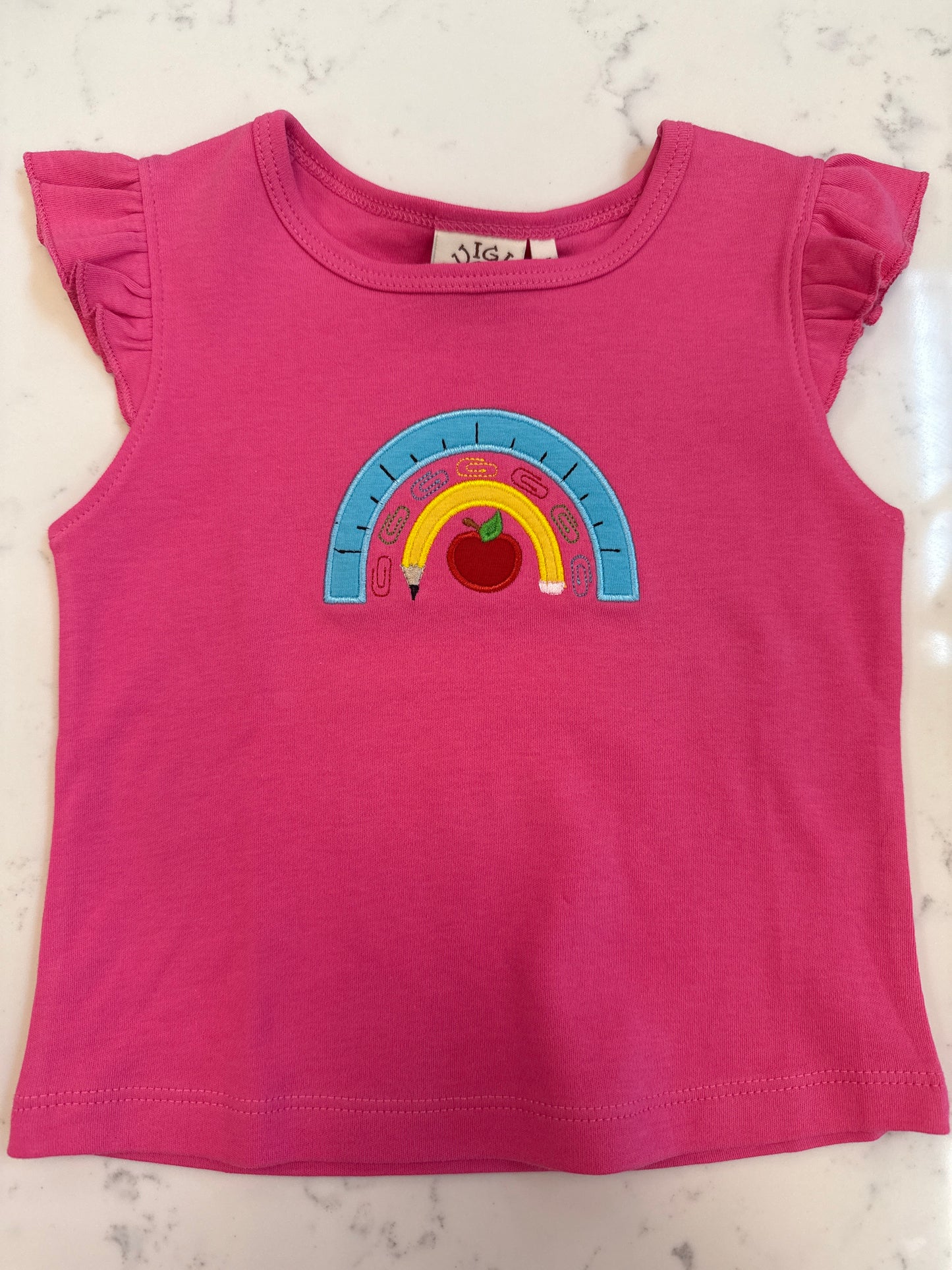 School Supplies Rainbow SS Top