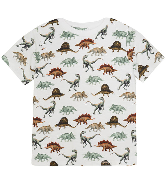 Minymo AOP White Dino TShirt SS