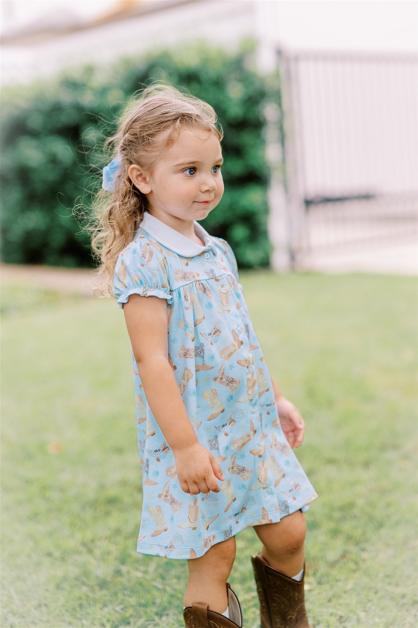 Boots Button Front Dress