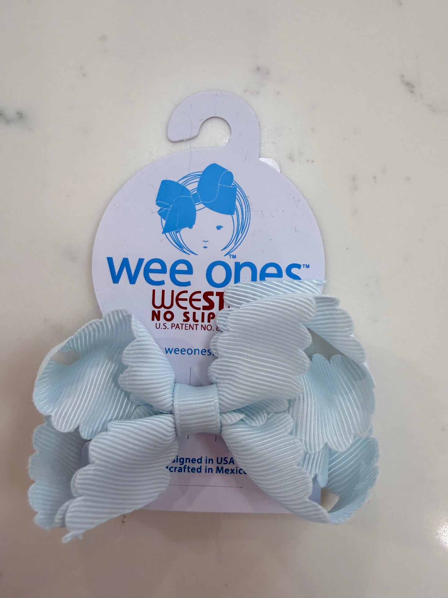 Mini Scalloped Edge Grosgrain Bow