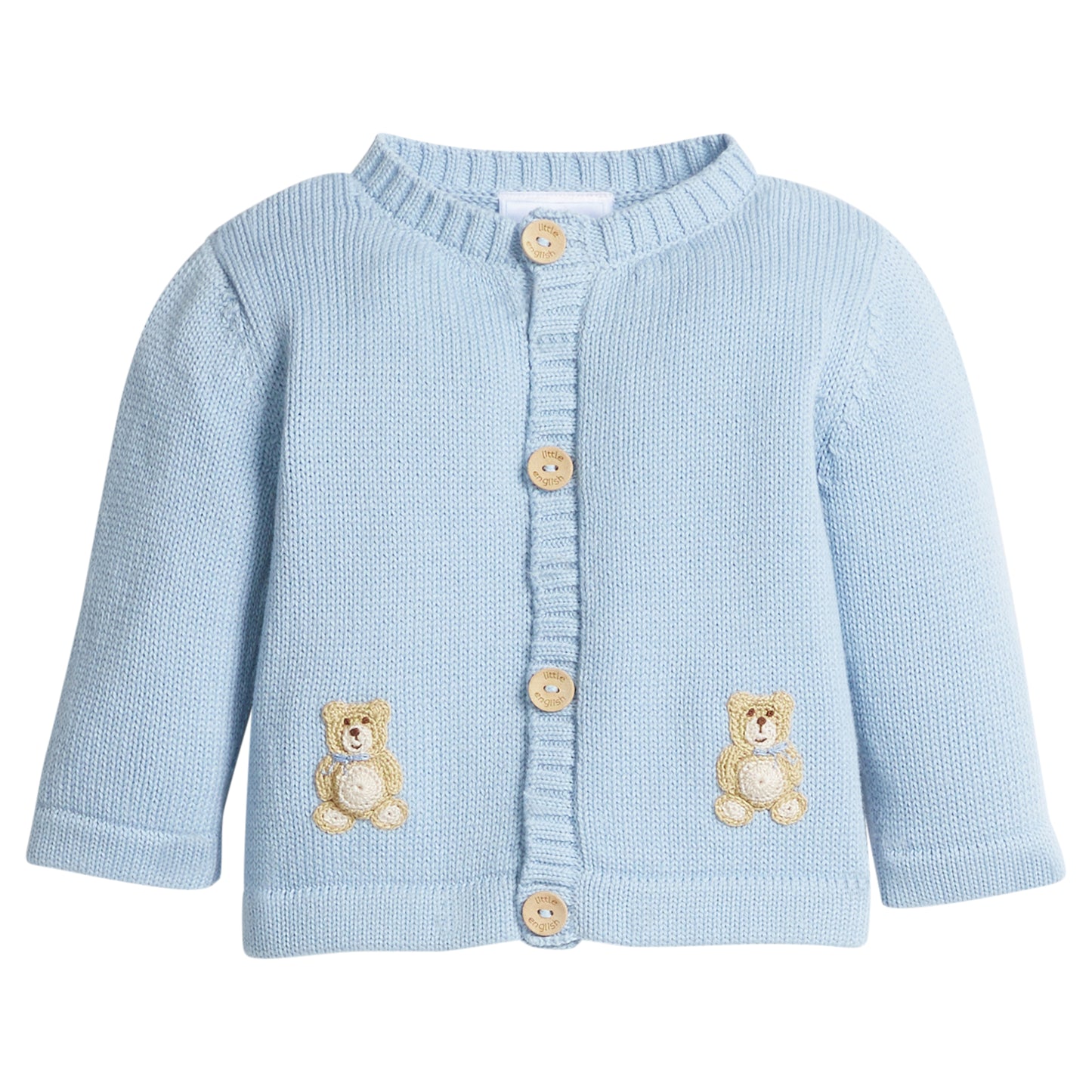 Crochet Cardigan Blue Teddy Bear