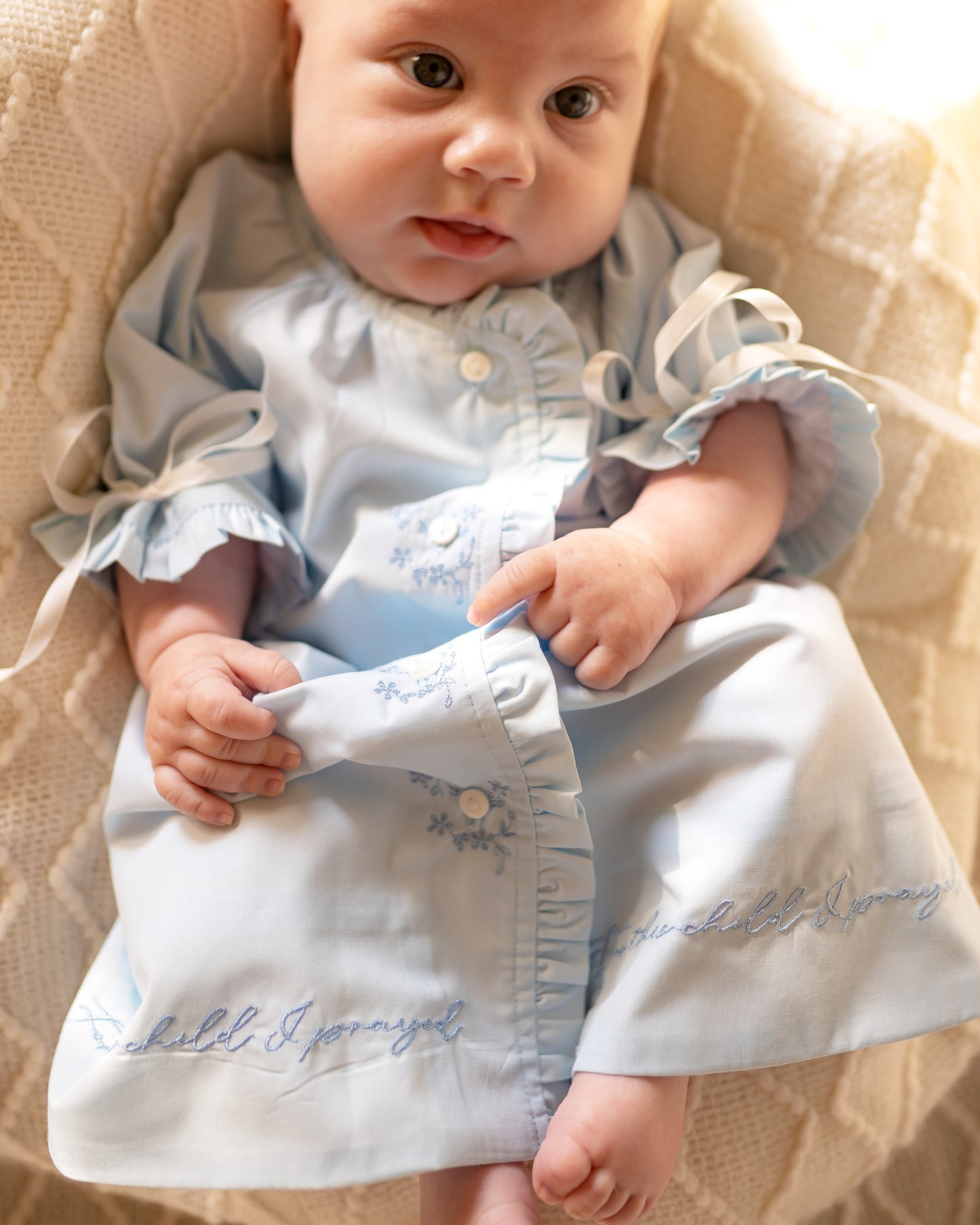For This Child I Prayed Blue Daygown