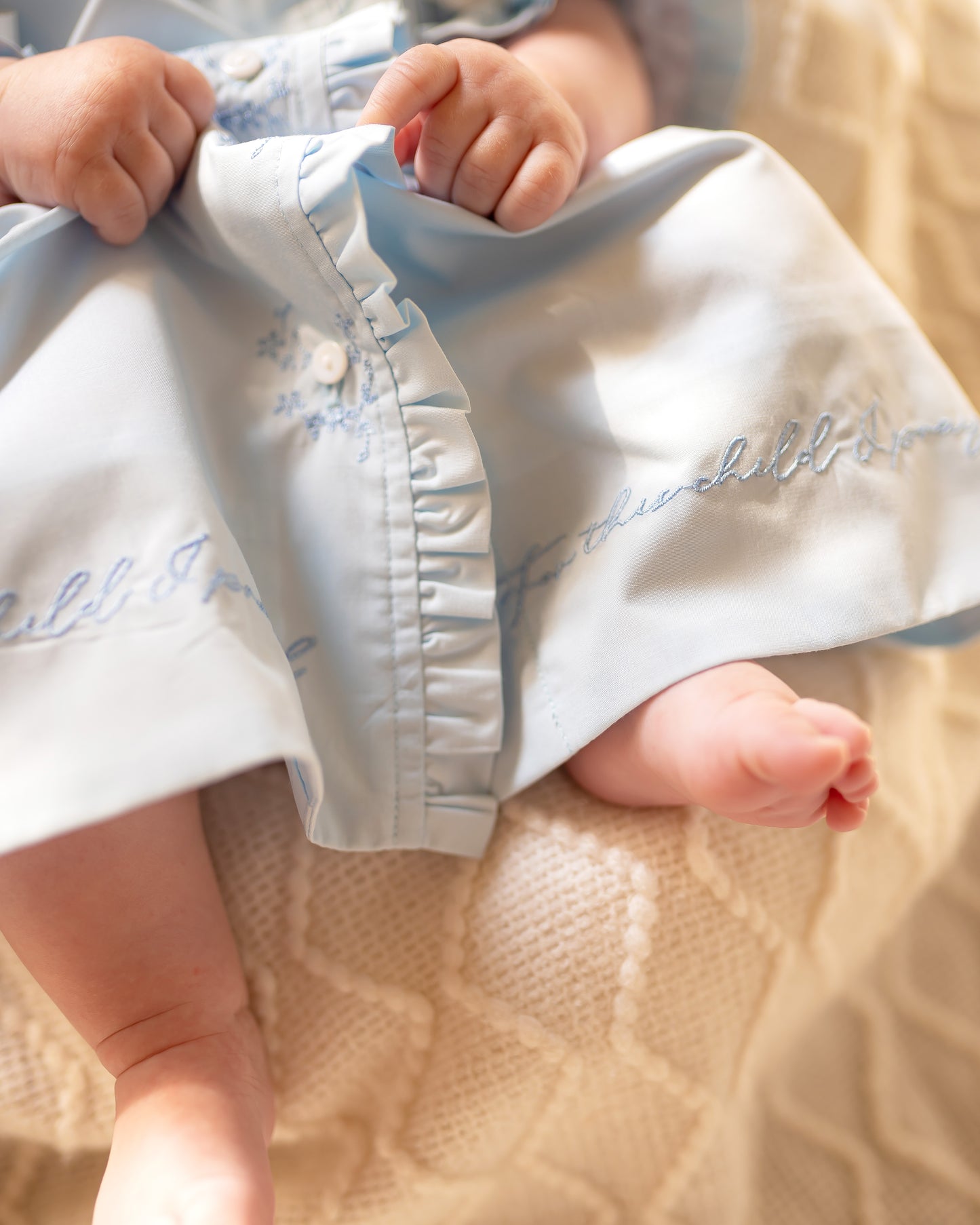 For This Child I Prayed Blue Daygown