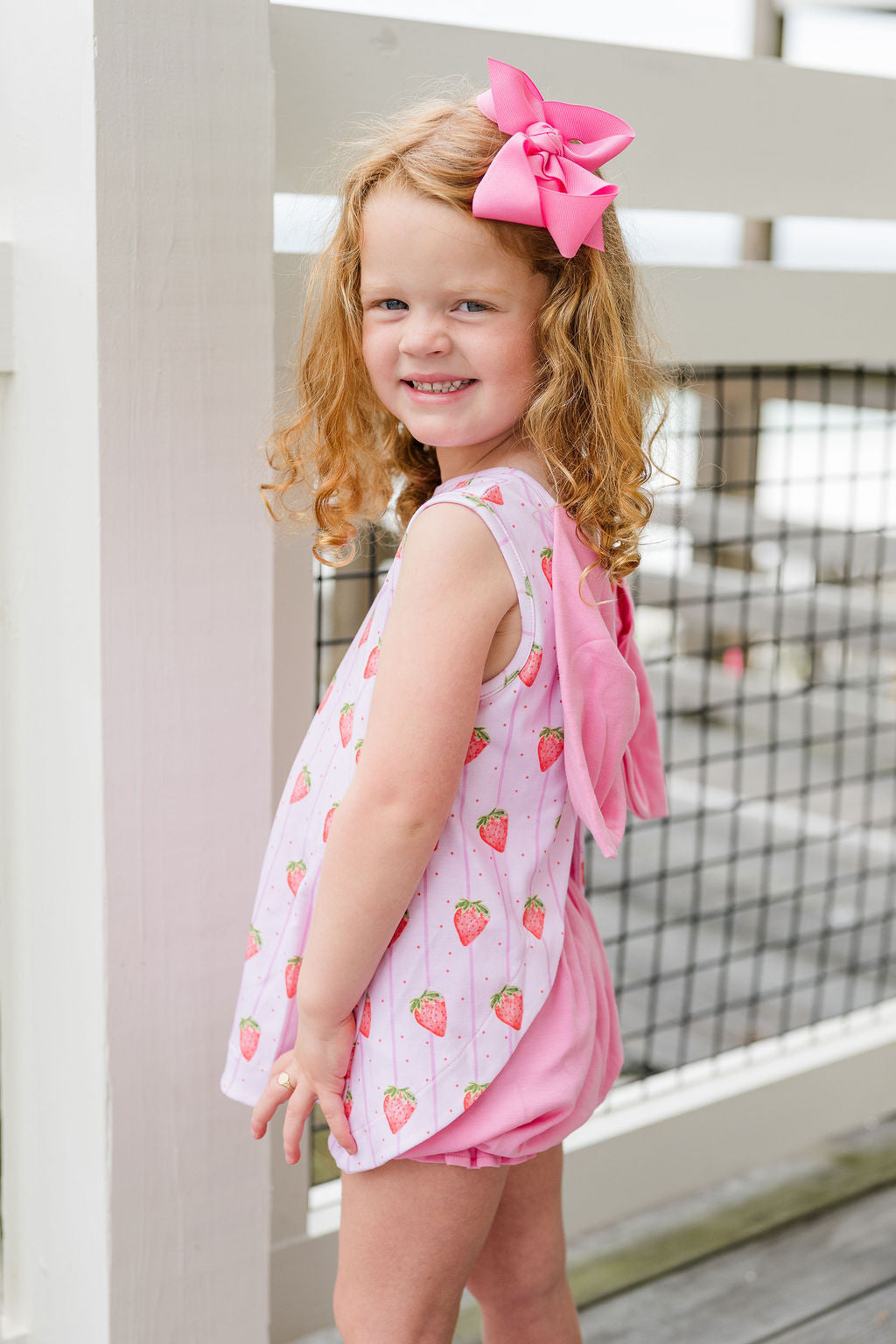 Strawberry Stripe Lottie Bloomer Set