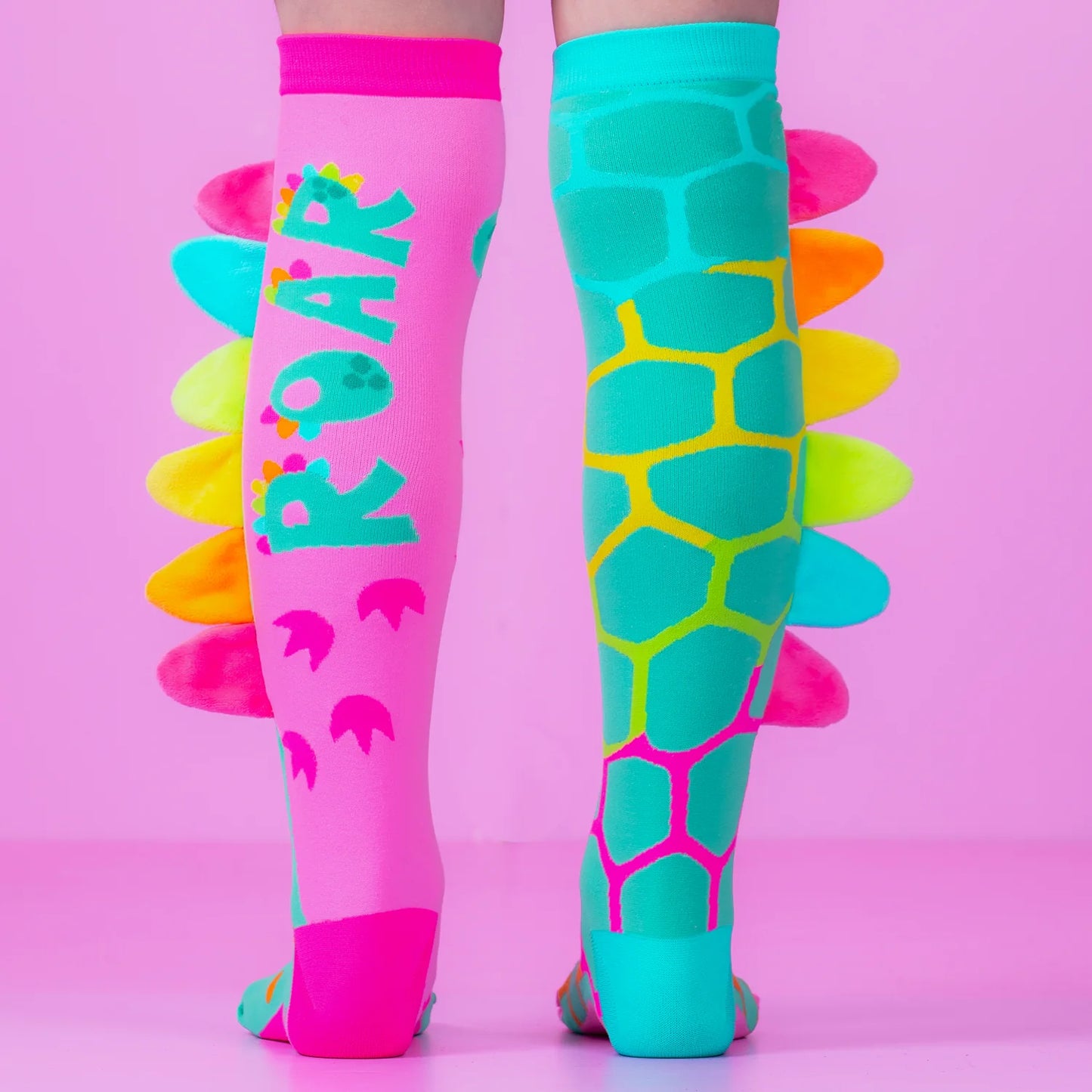 Roar Dinosaur Pink Socks