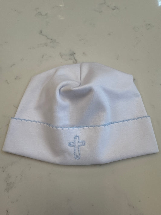 Blessed Blue Embroidered Hat