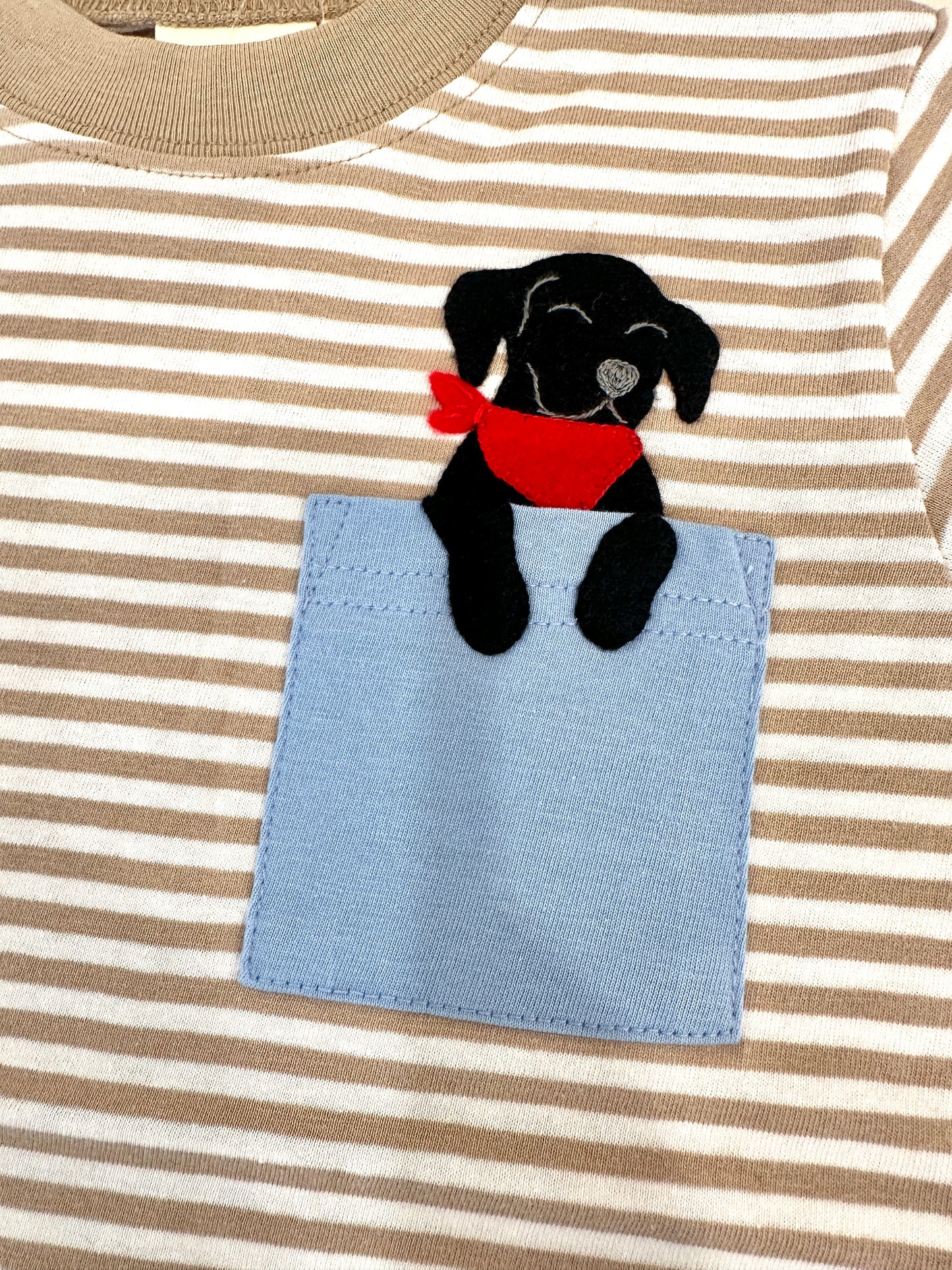 Stripe Black Lab Pocket Tee