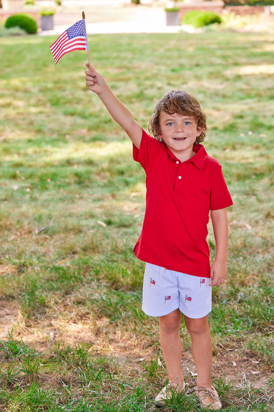 Embroidered Basic Short - Flags