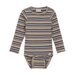 Minymo Body LS Y/D Rib - China Blue