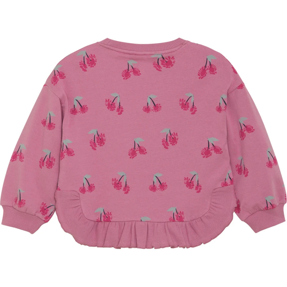 Minymo LS AOP Sweatshirt - Mauve Orchid