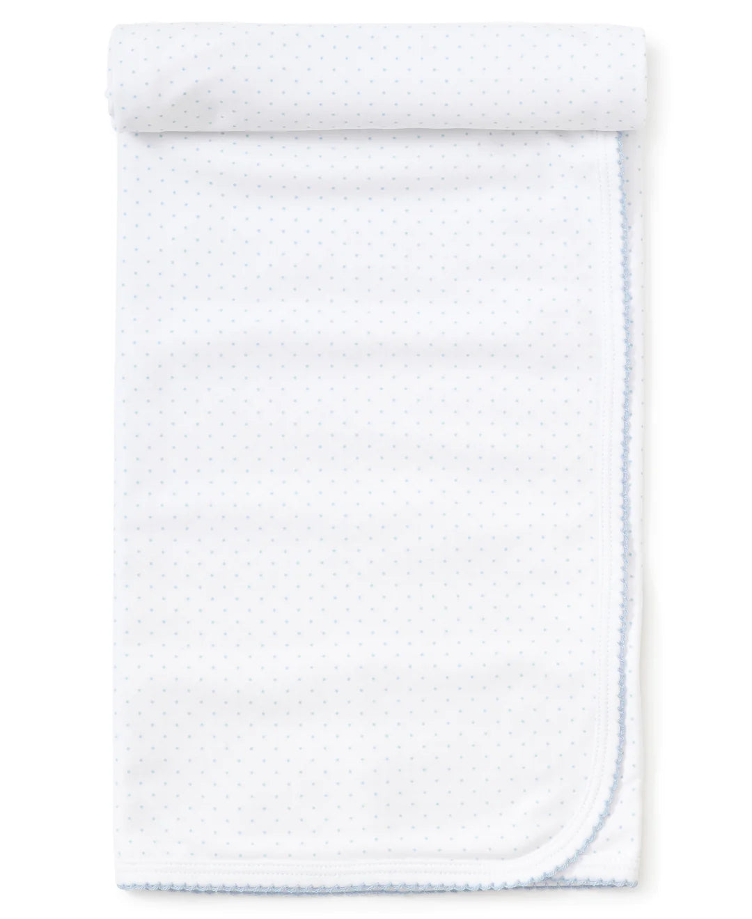 White With Blue Dots Blanket