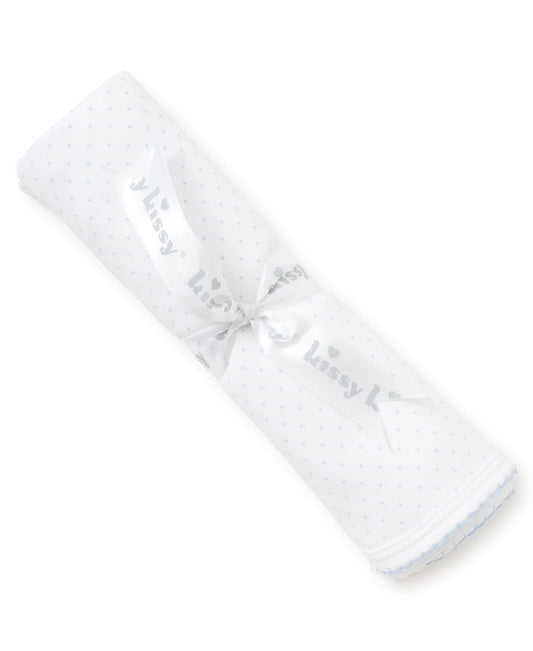 White With Blue Dots Blanket