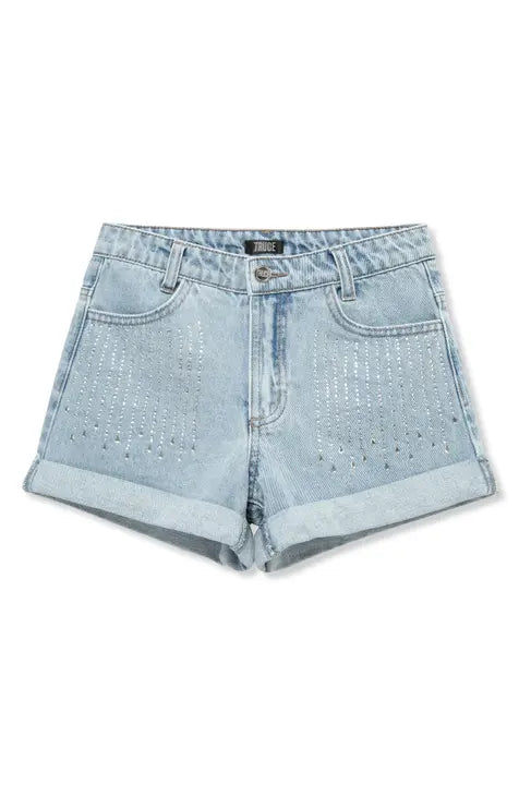 Rhinestone Denim Shorts