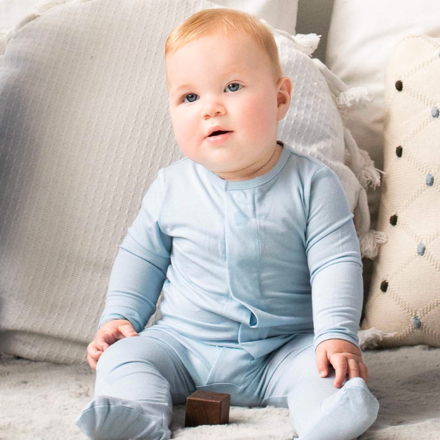 Baby Blue Modal Footie