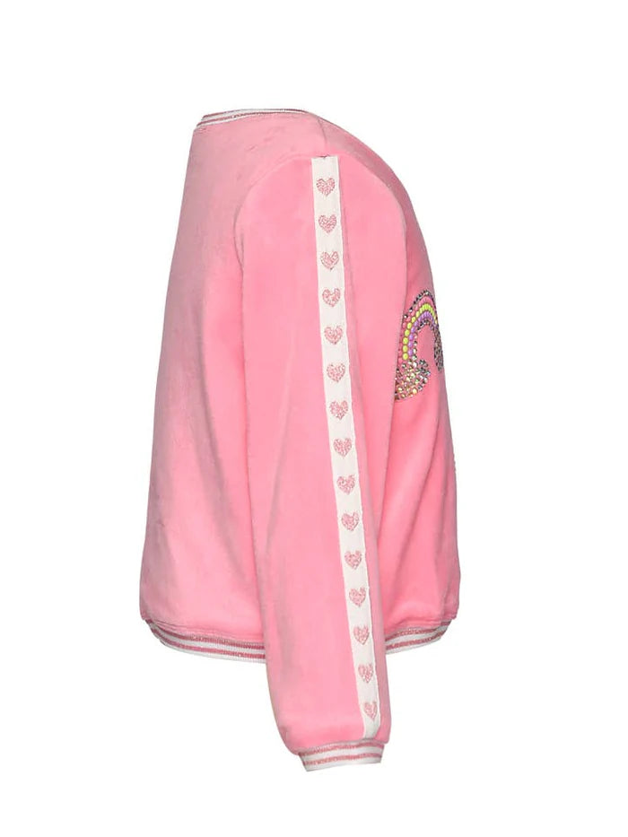 Velour Top w/ Rhinestone Detail