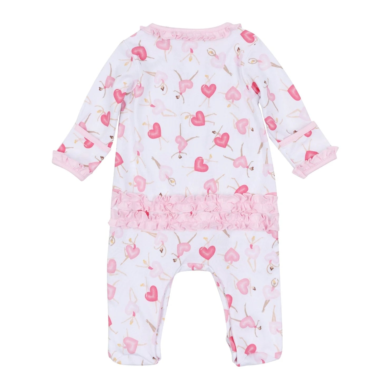 Dancing Hearts Ruffle Footie
