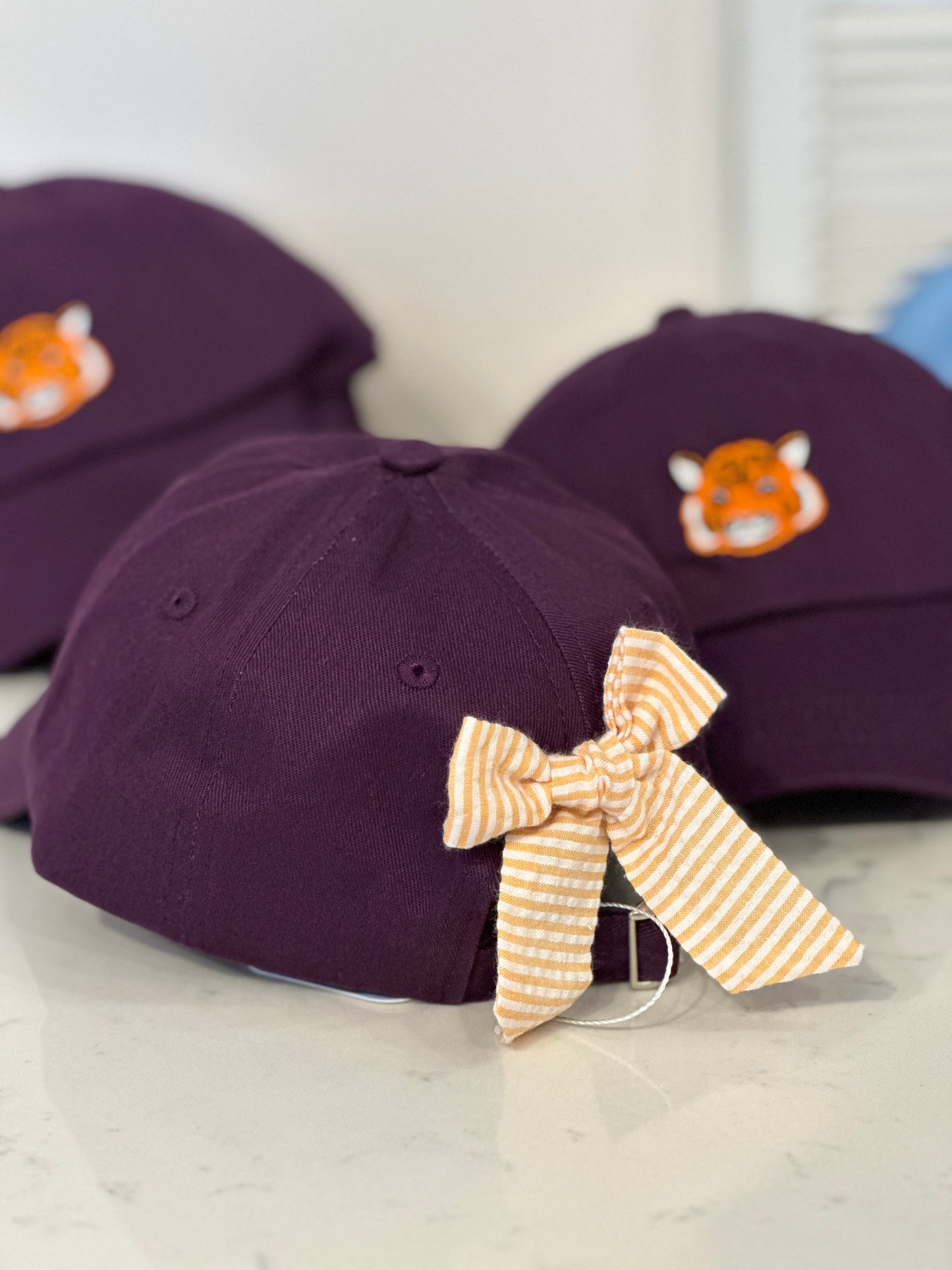 Tiger Game Day Baseball Hat w/ Bow