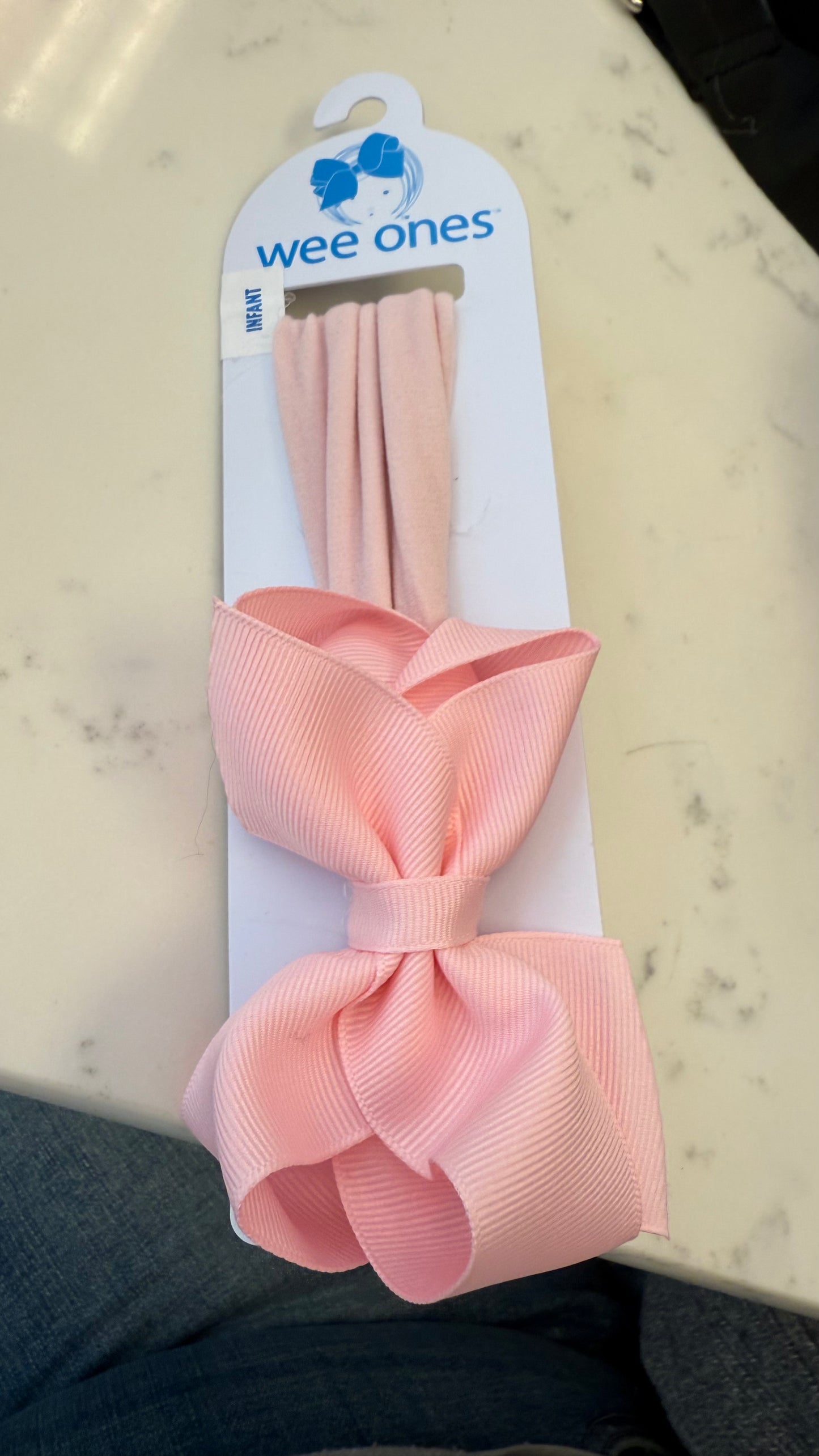 Solid Texture Band w/ Small Bow