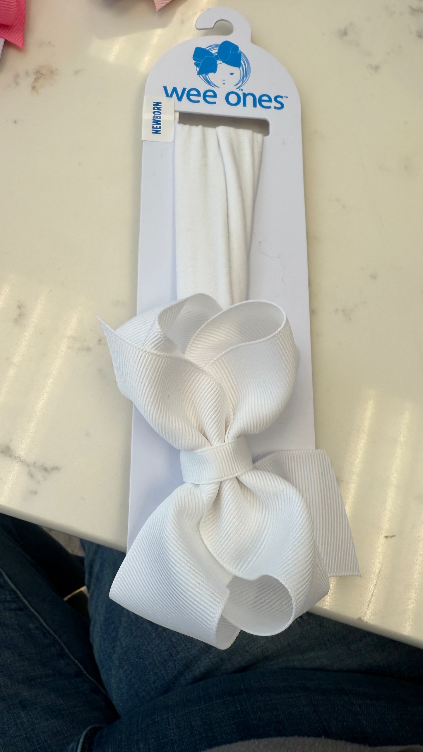 Solid Texture Band w/ Small Bow