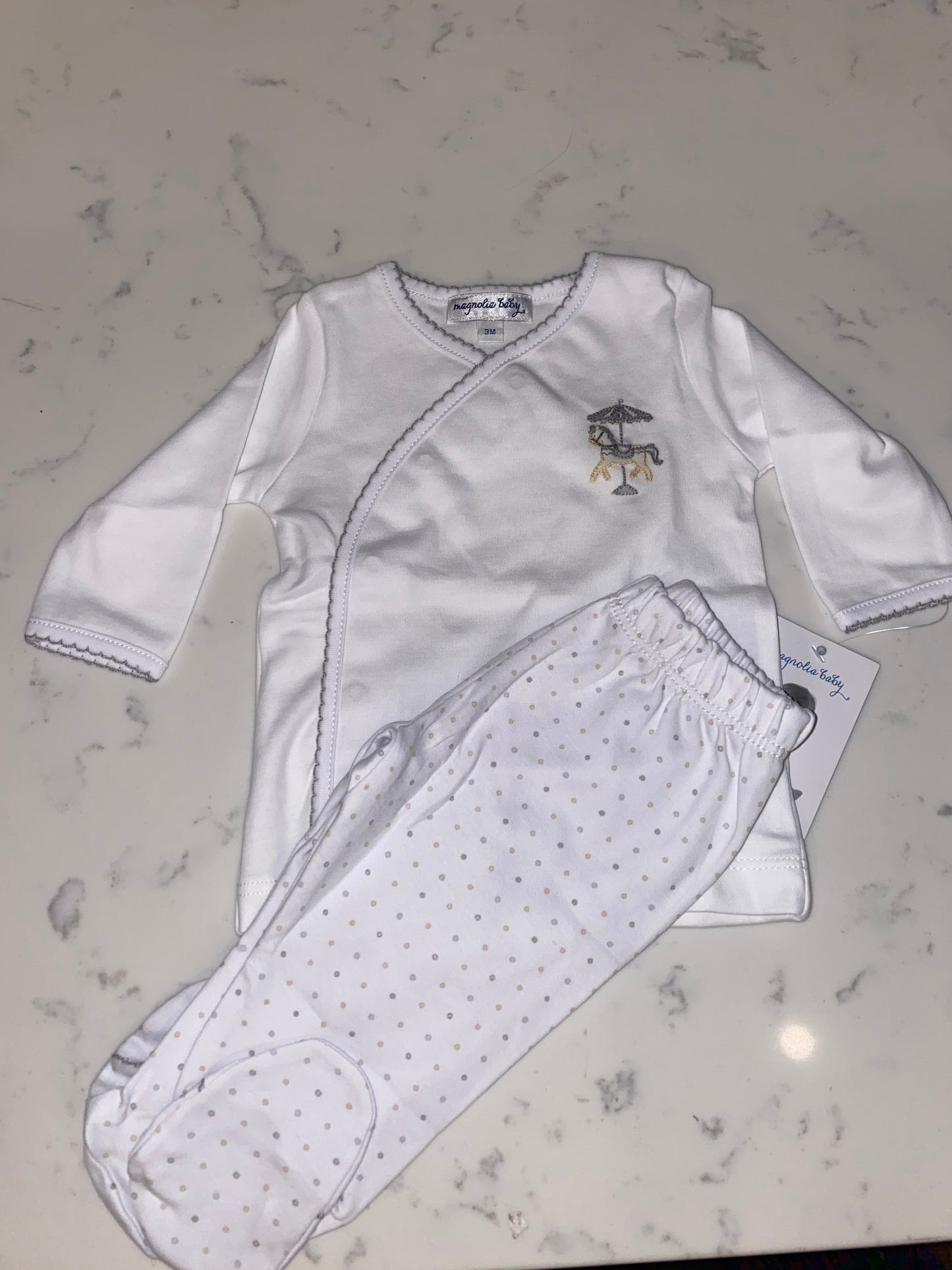 Carousel Embroidered Pant Set