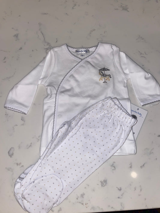 Carousel Embroidered Pant Set