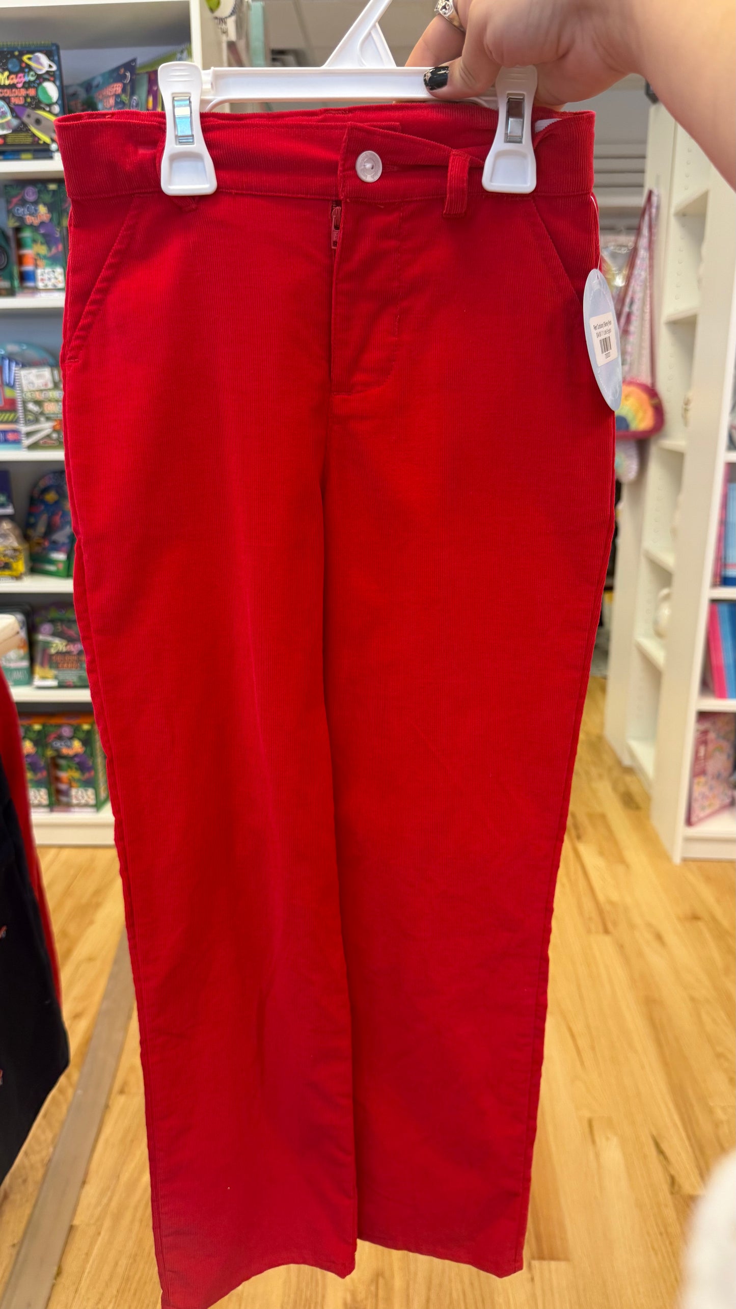 Red Corduroy Skinny Pant